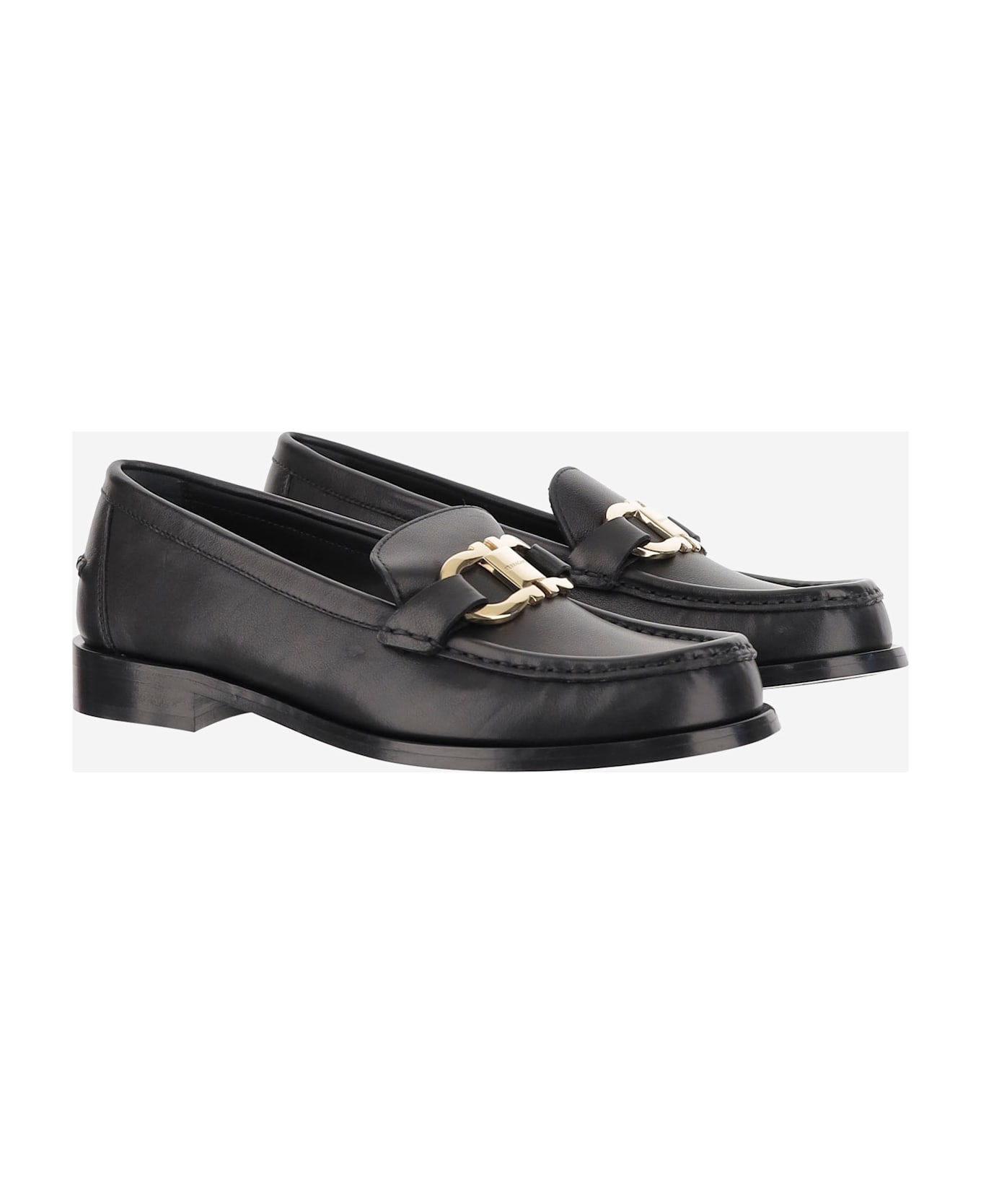 Ferragamo Moccasins Ornament Hooks - Black