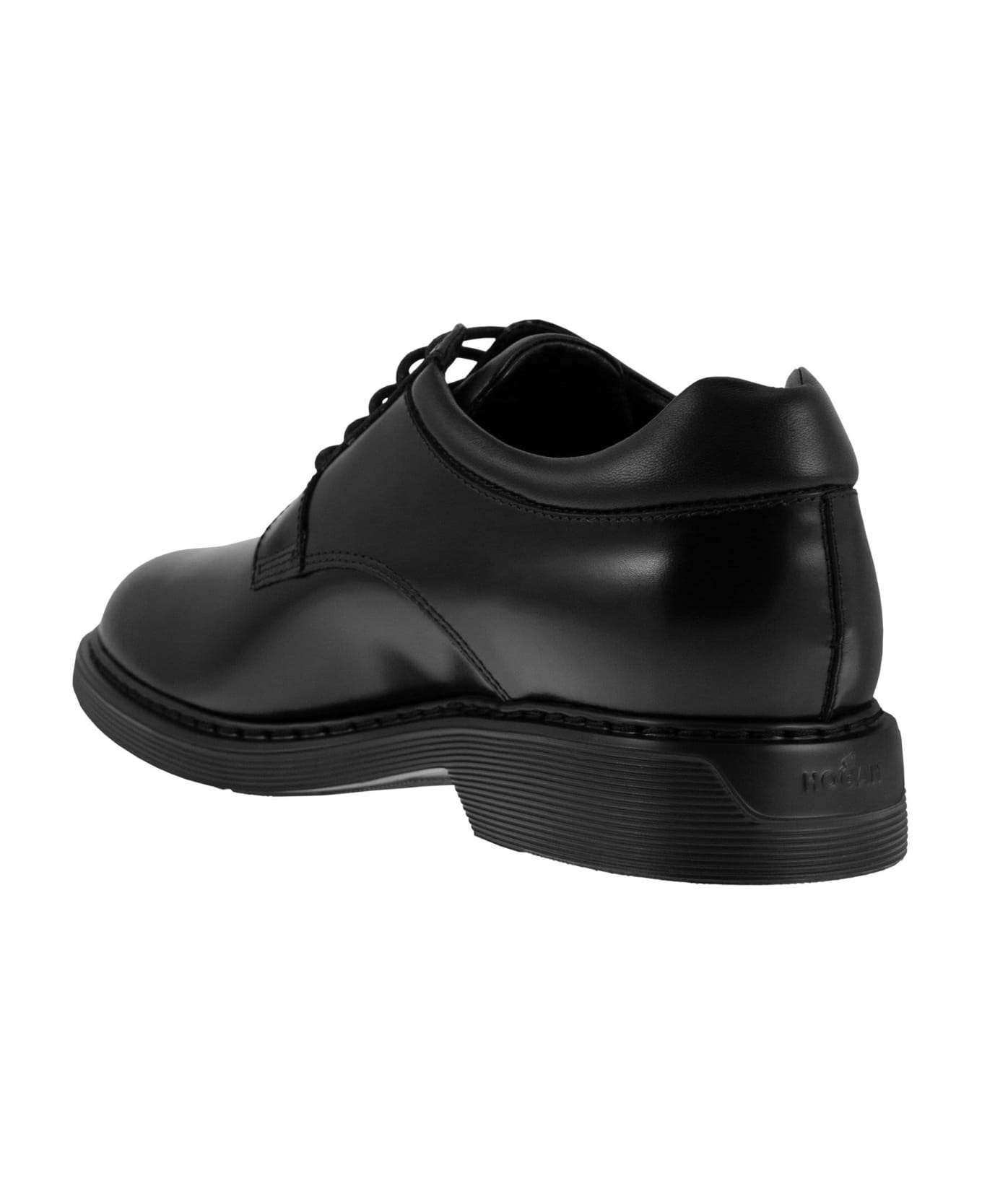 Hogan H576 - Derby Lace-ups With Rubber Bottom - Black
