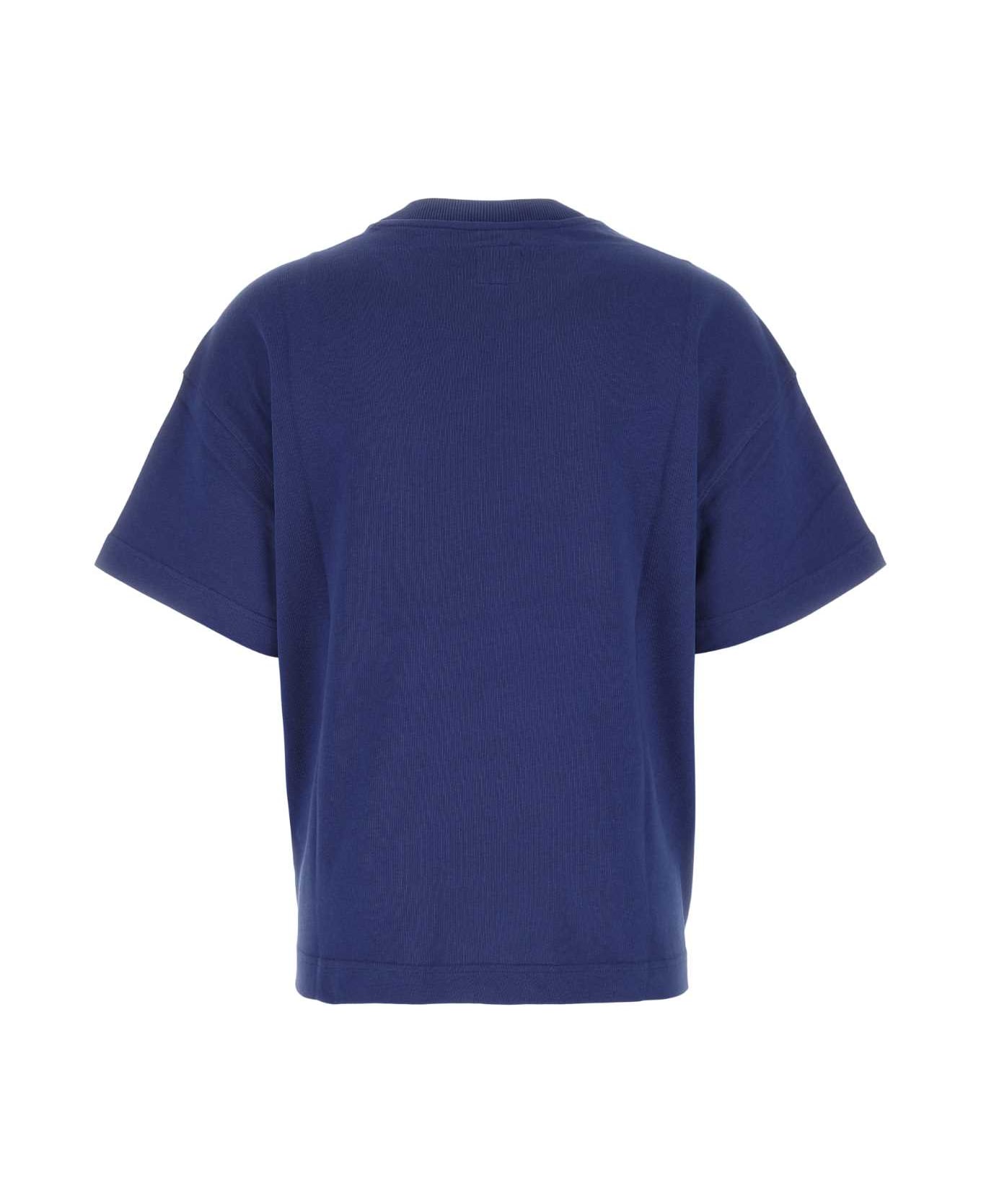 Emporio Armani Blue Cotton Oversize T-shirt - OCEANO