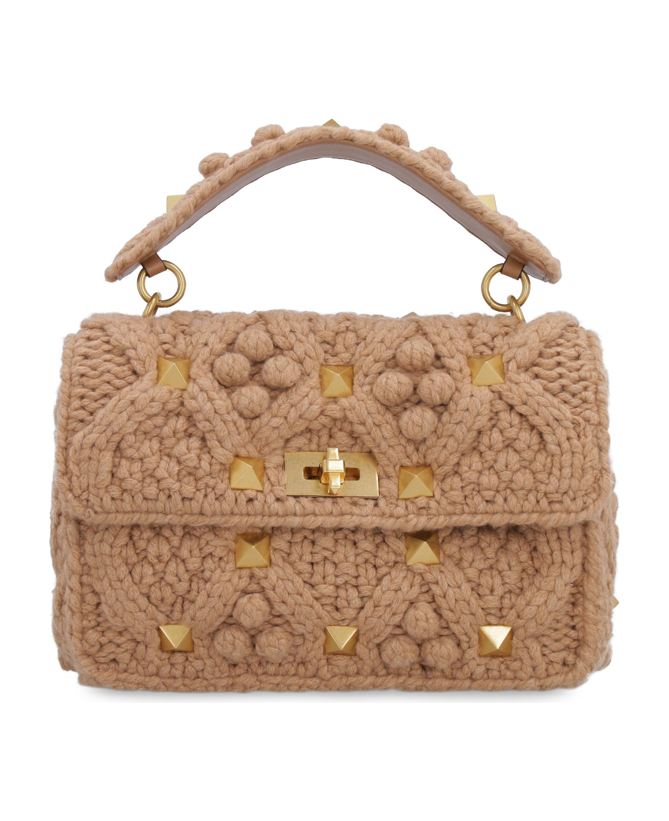 Valentino Garavani - Roman Stud Shoulder Bag - brown