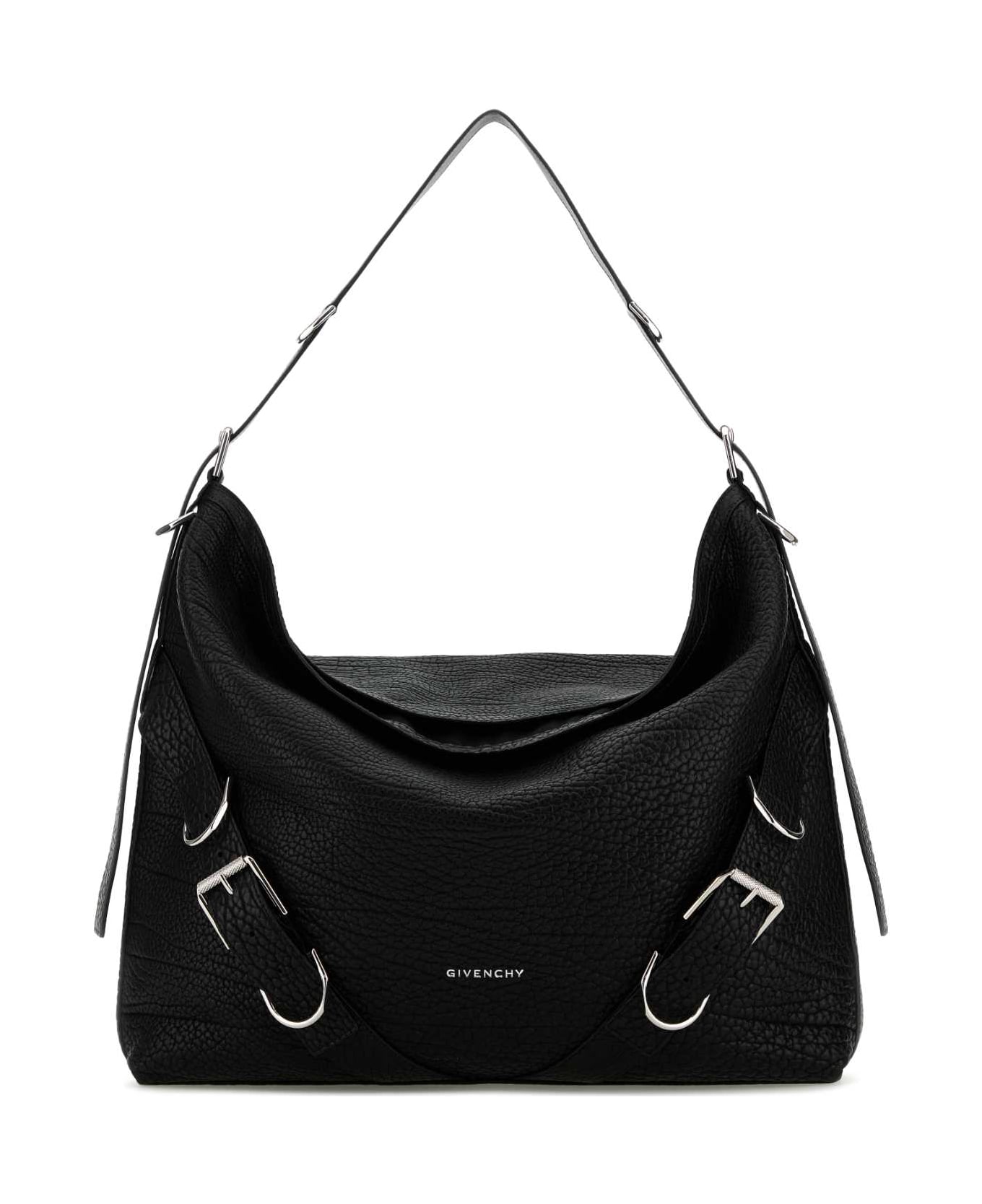 Givenchy Black Leather Large Voyou Shoulder Bag - BLACK