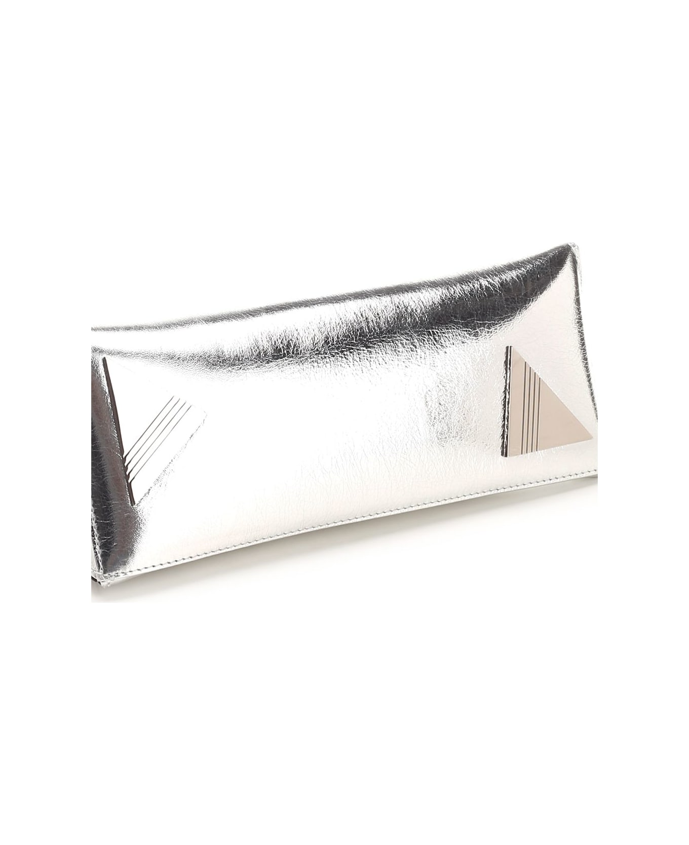 The Attico Oversized ''8.30pm'' Clutch - Silver