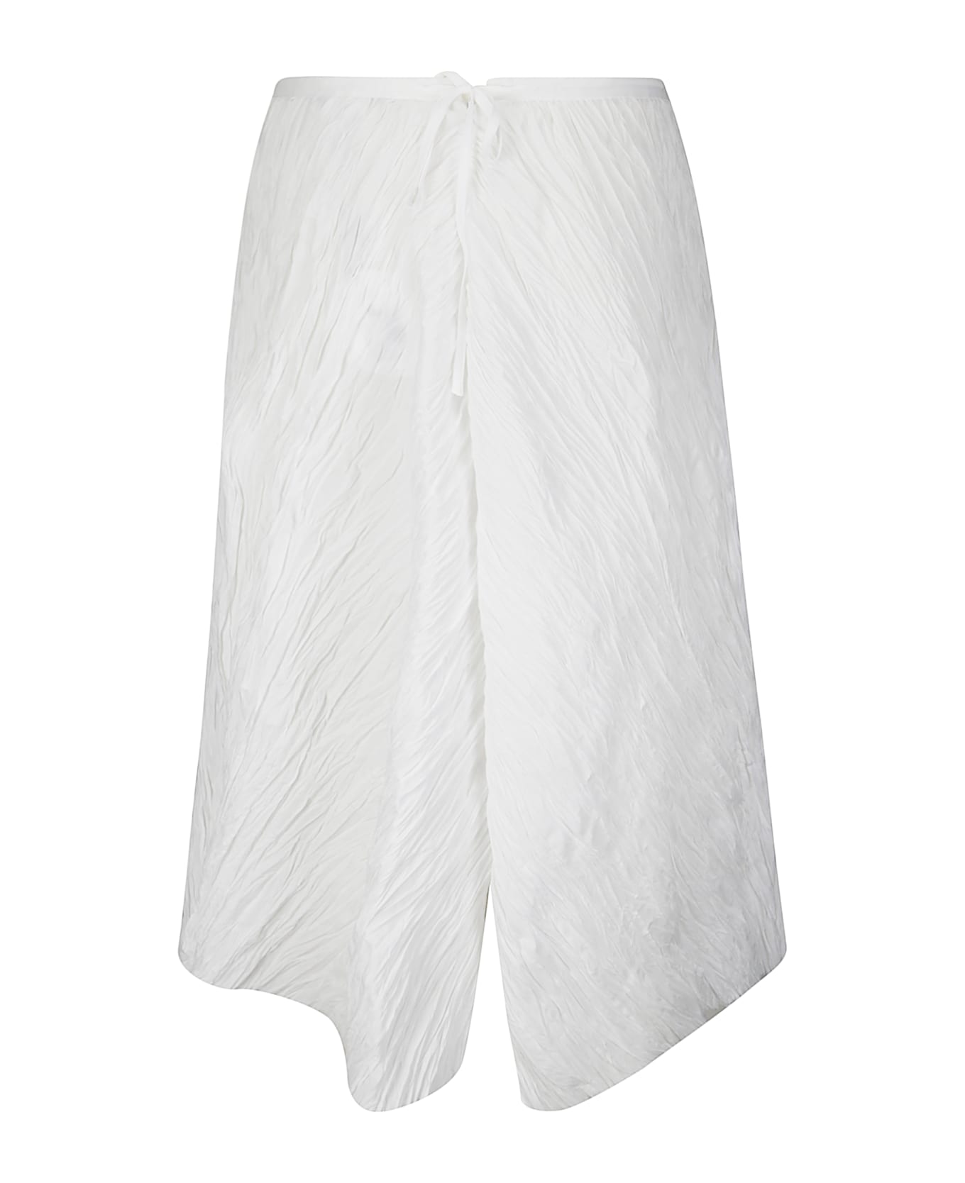 Stefano Mortari Pleat Effect Skirt - WHITE