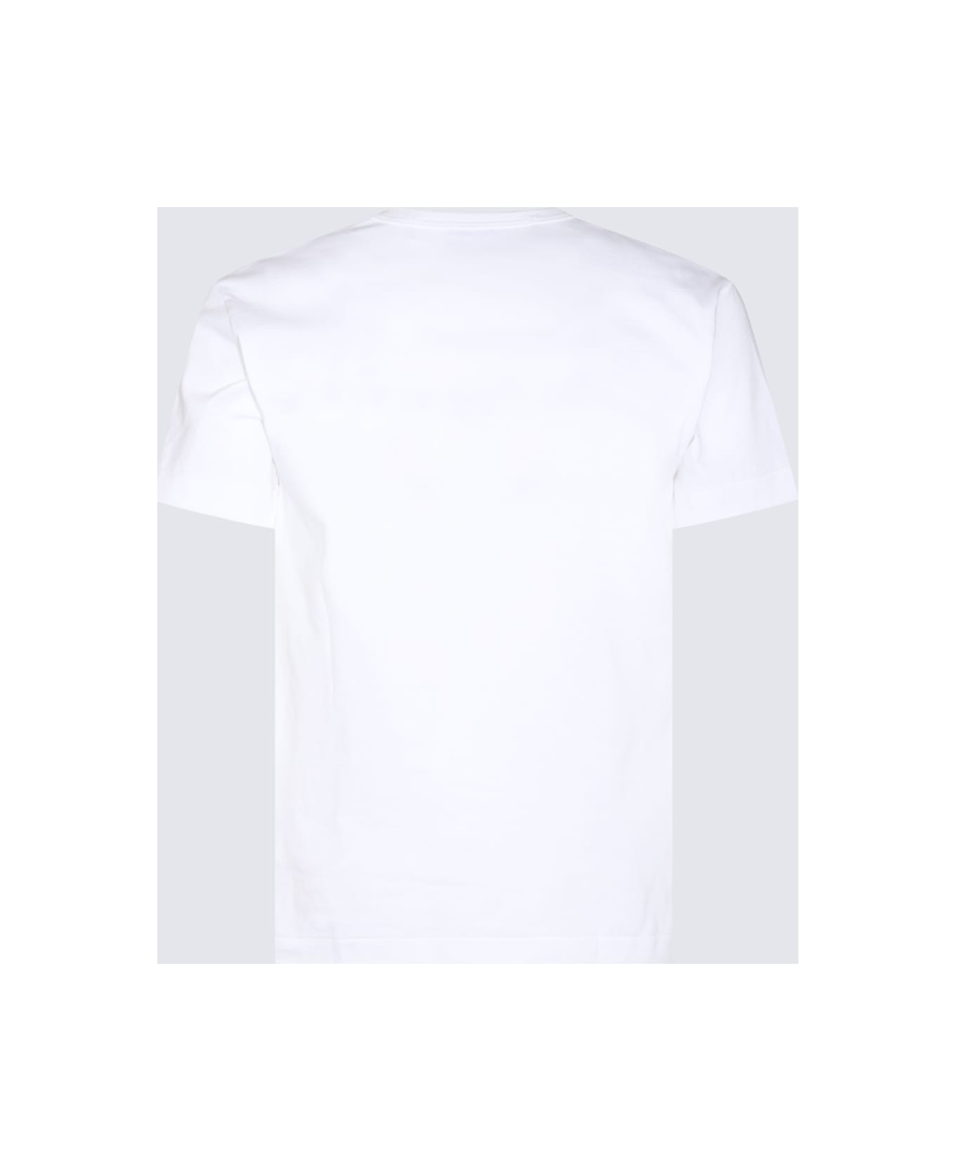 Comme des Garçons Play White And Red Cotton Play T-shirt - White