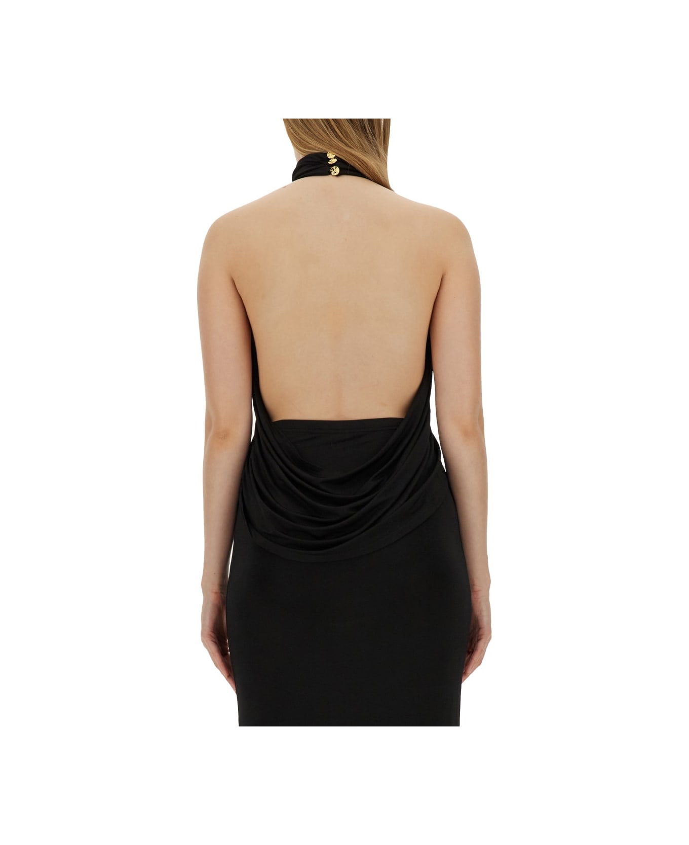 Nina Ricci Jersey Top - BLACK ワンピース＆ドレス
