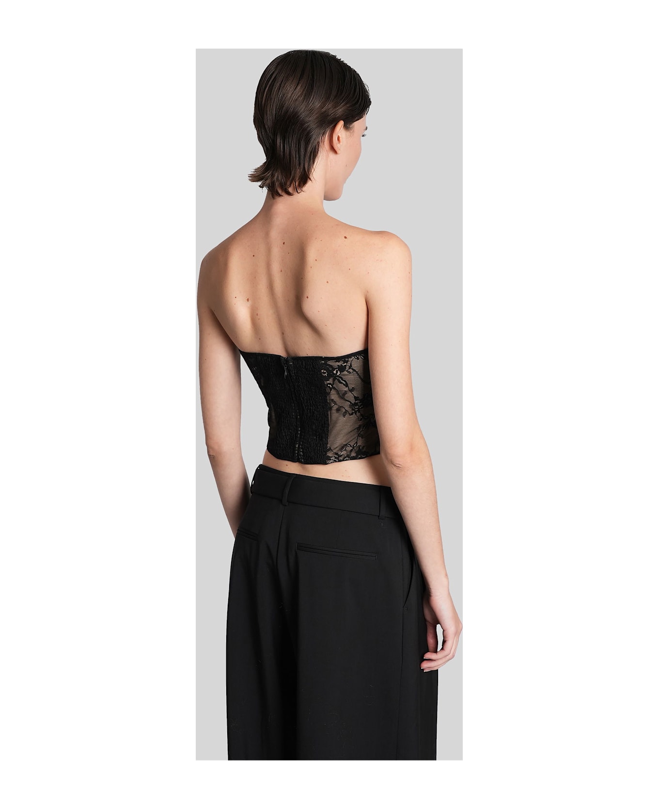 Giuseppe di Morabito Topwear In Black Polyamide - black