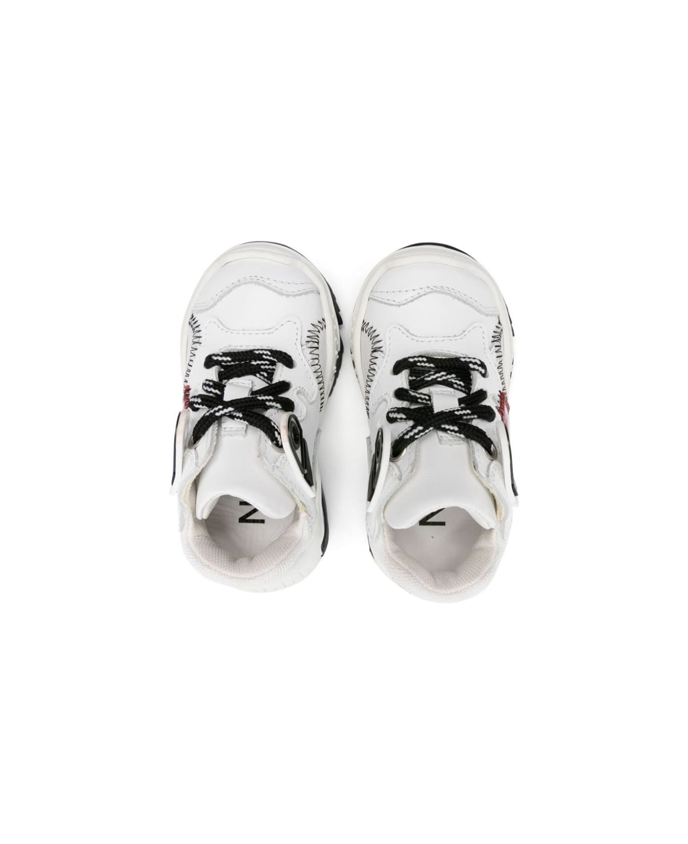 N.21 Chunky Sneakers With Print - White