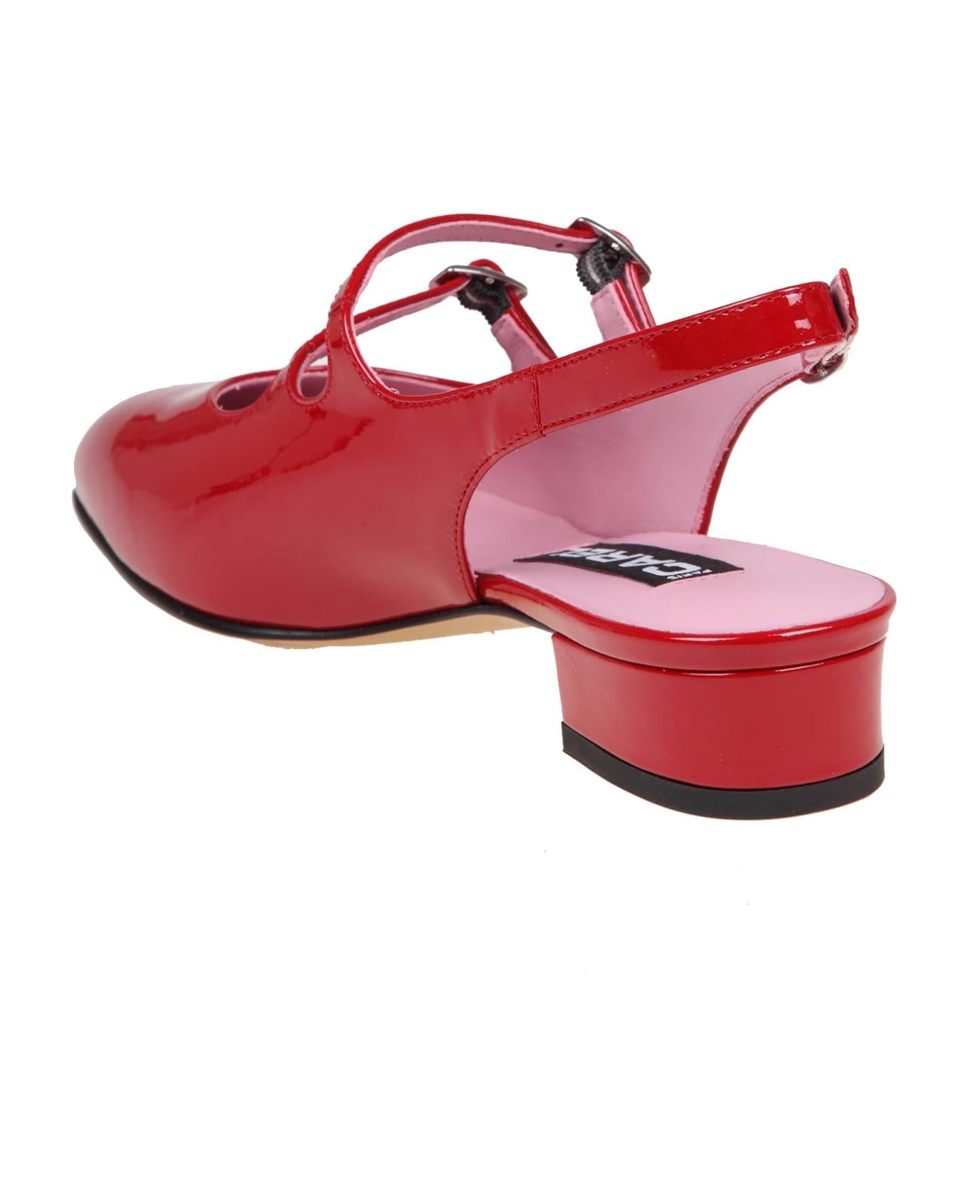 Carel Slingback In Red Patent Leather - Rouge ハイヒール