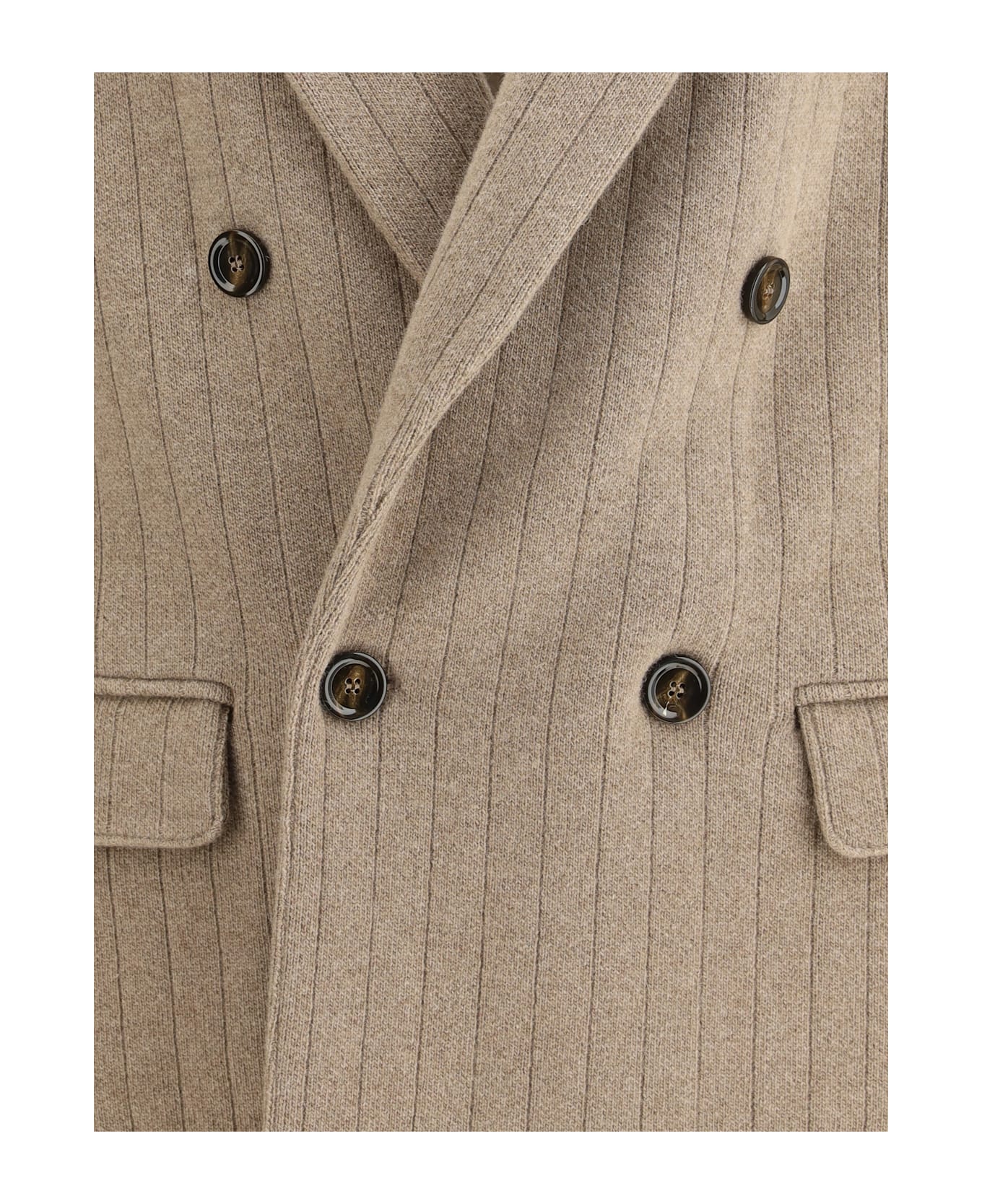 Lardini Double-breasted Knit Jacket