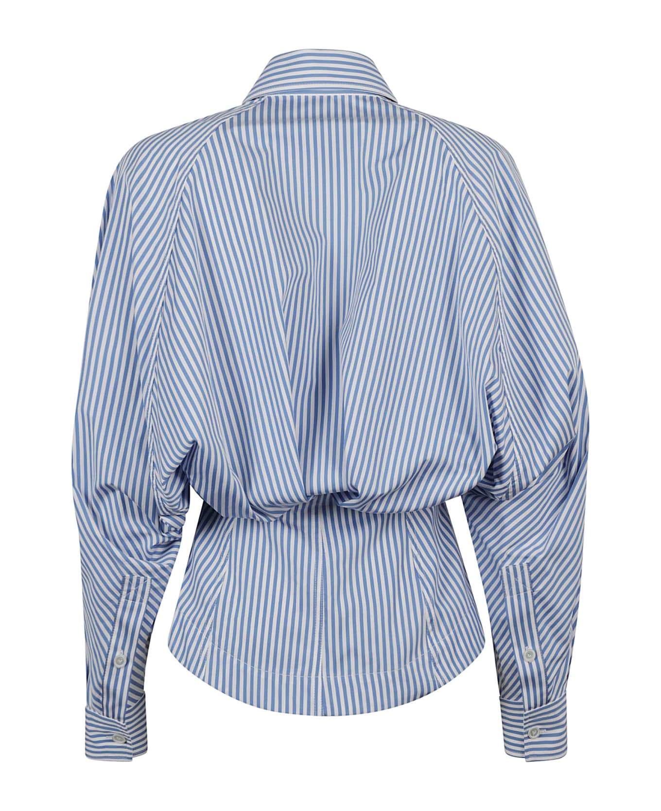 Bottega Veneta Balloon-sleeved Striped Shirt - White