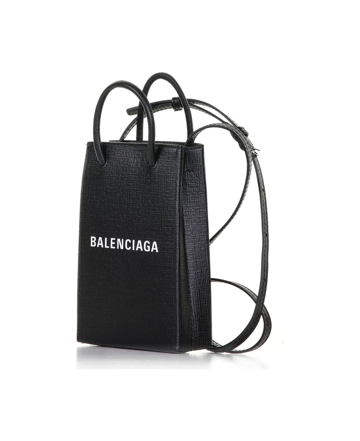 Balenciaga Leather Handbag - BLACK