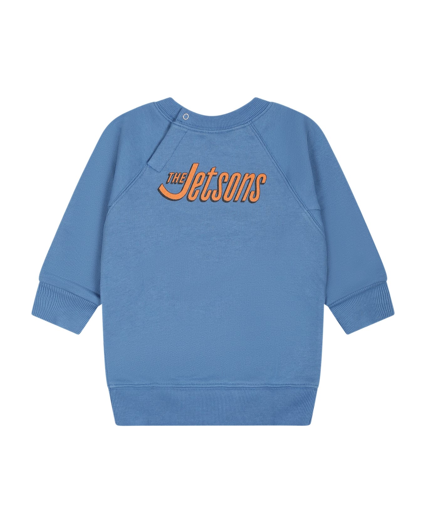Gucci Light Blue Sweatshirt For Baby Kids With Print And Logo - Light Blue