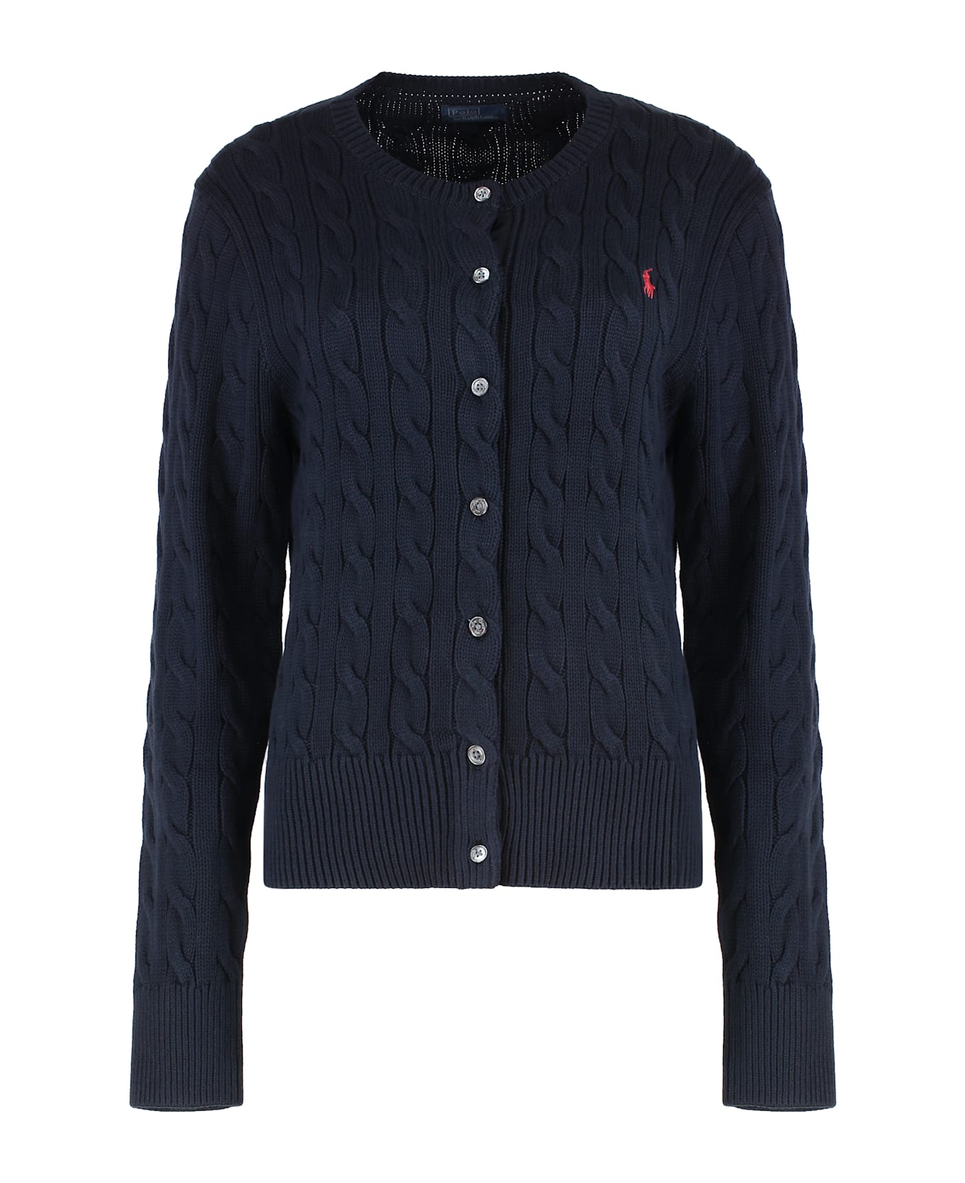 Polo Ralph Lauren Sweater With Cable Knit In Cotton - blue
