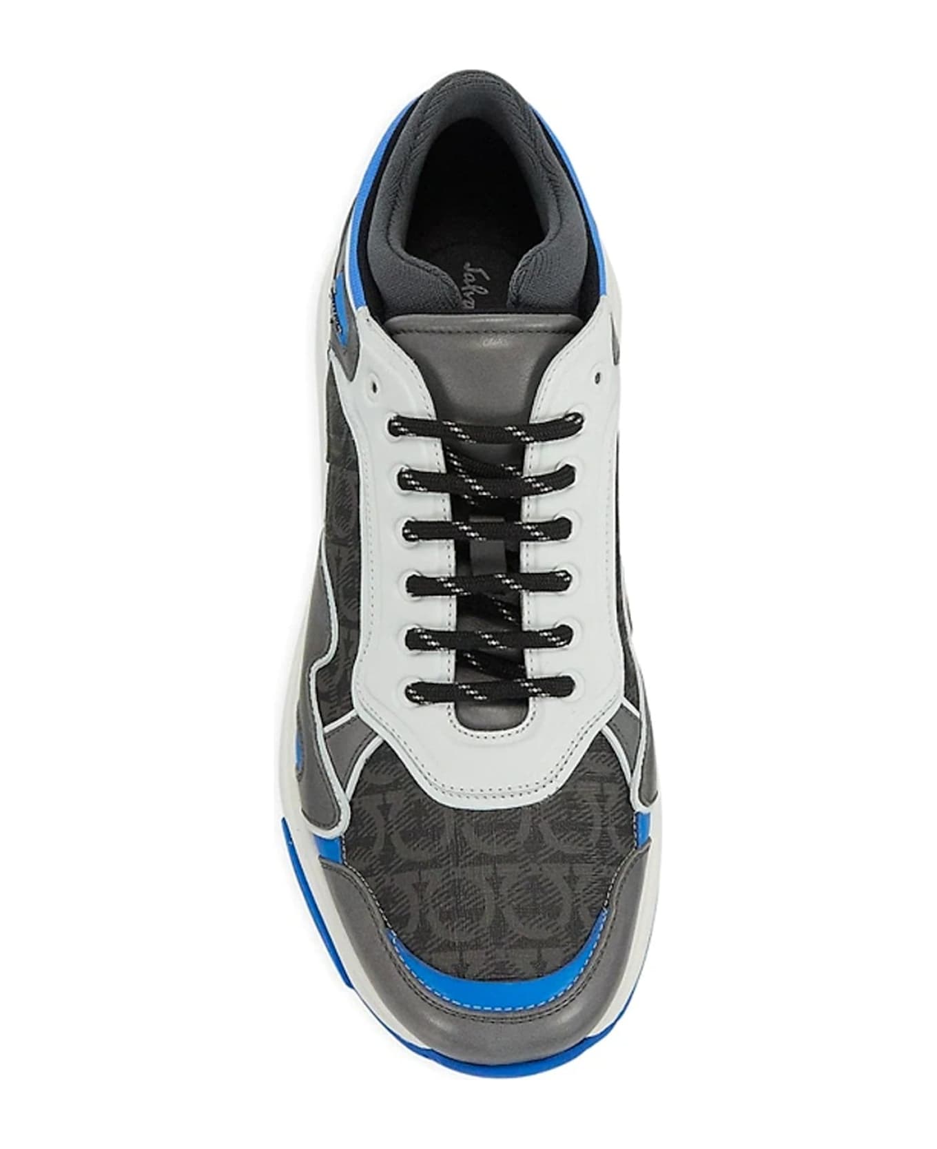 Ferragamo Leather Logo Sneakers - Gray