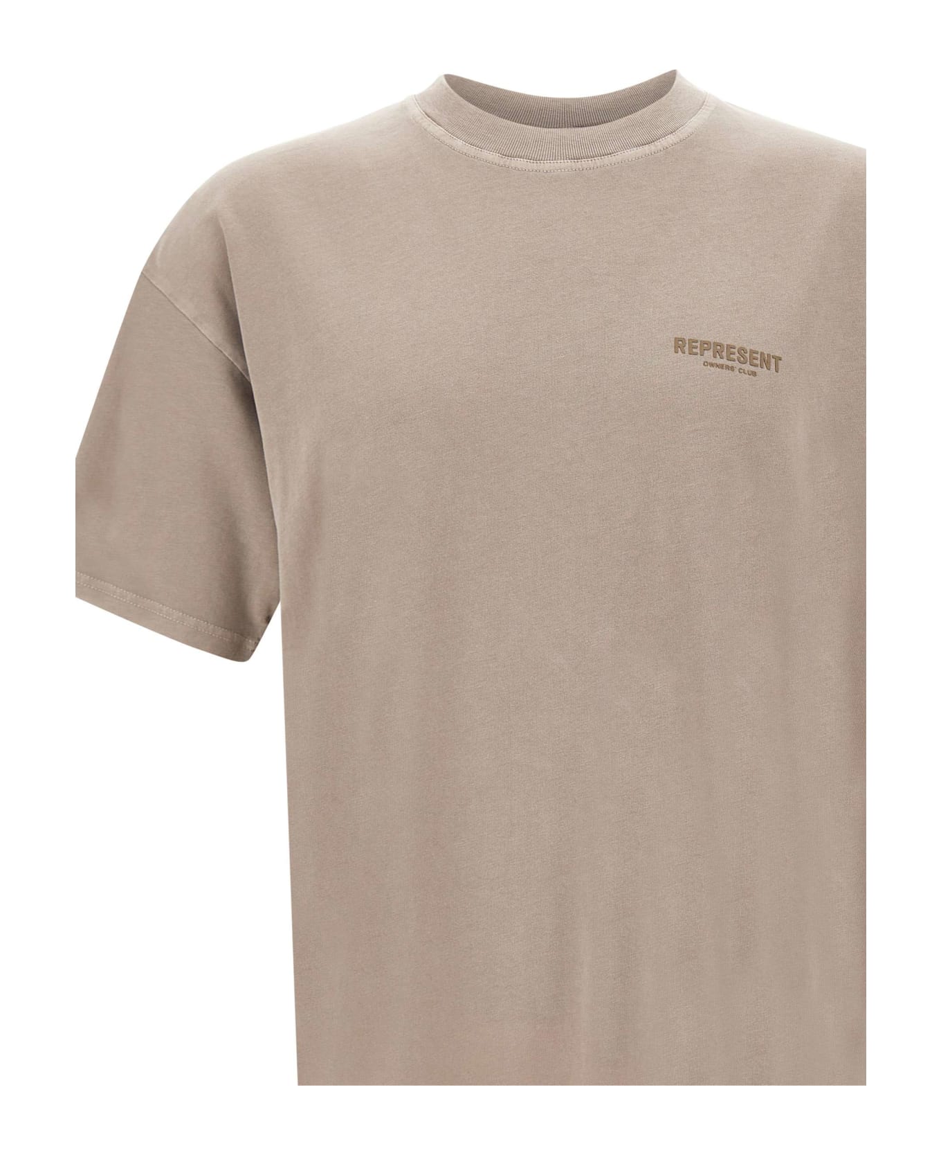 REPRESENT "owners Club" Cotton T-shirt - BEIGE