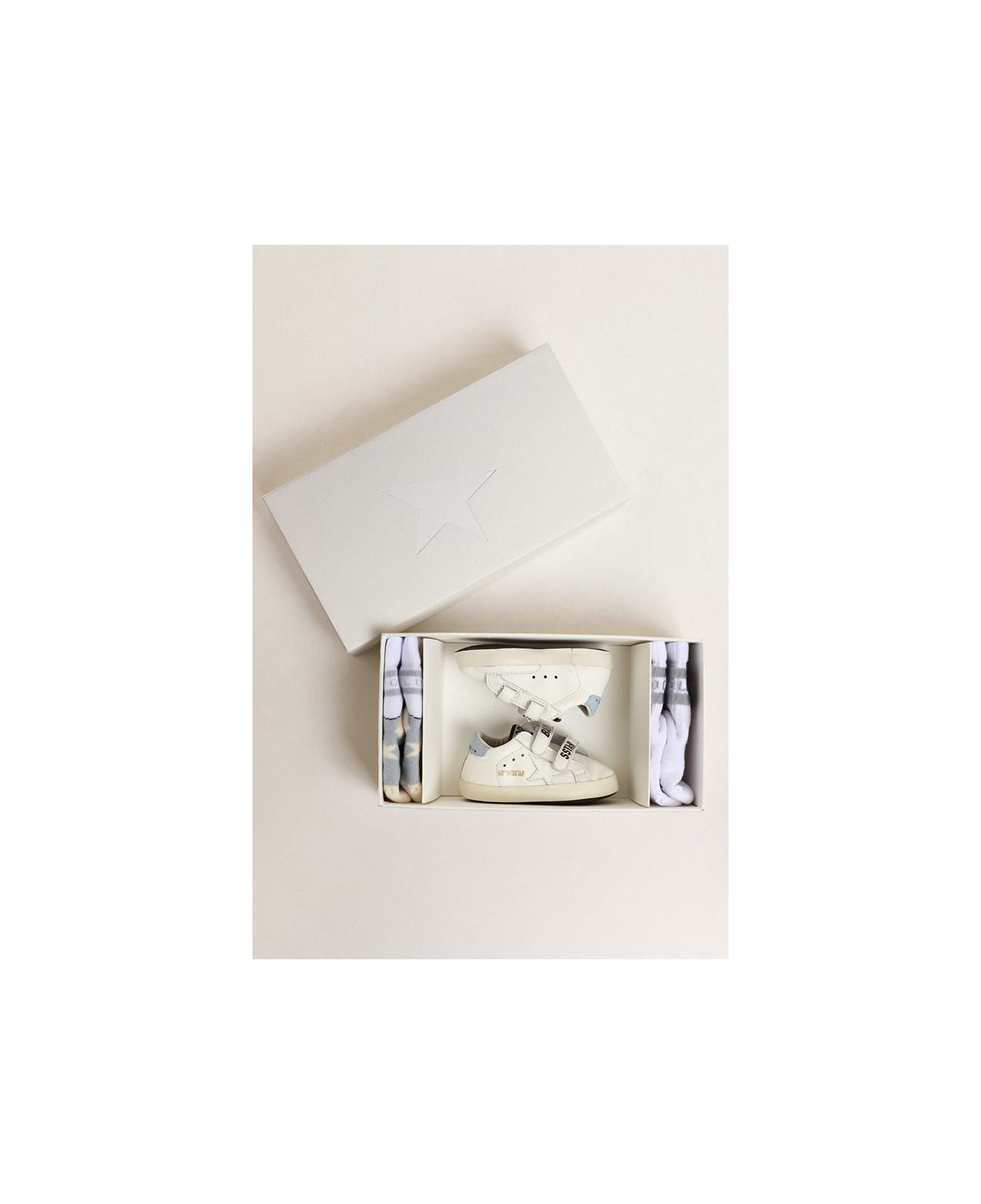 Golden Goose Sneaker Set With Print - White