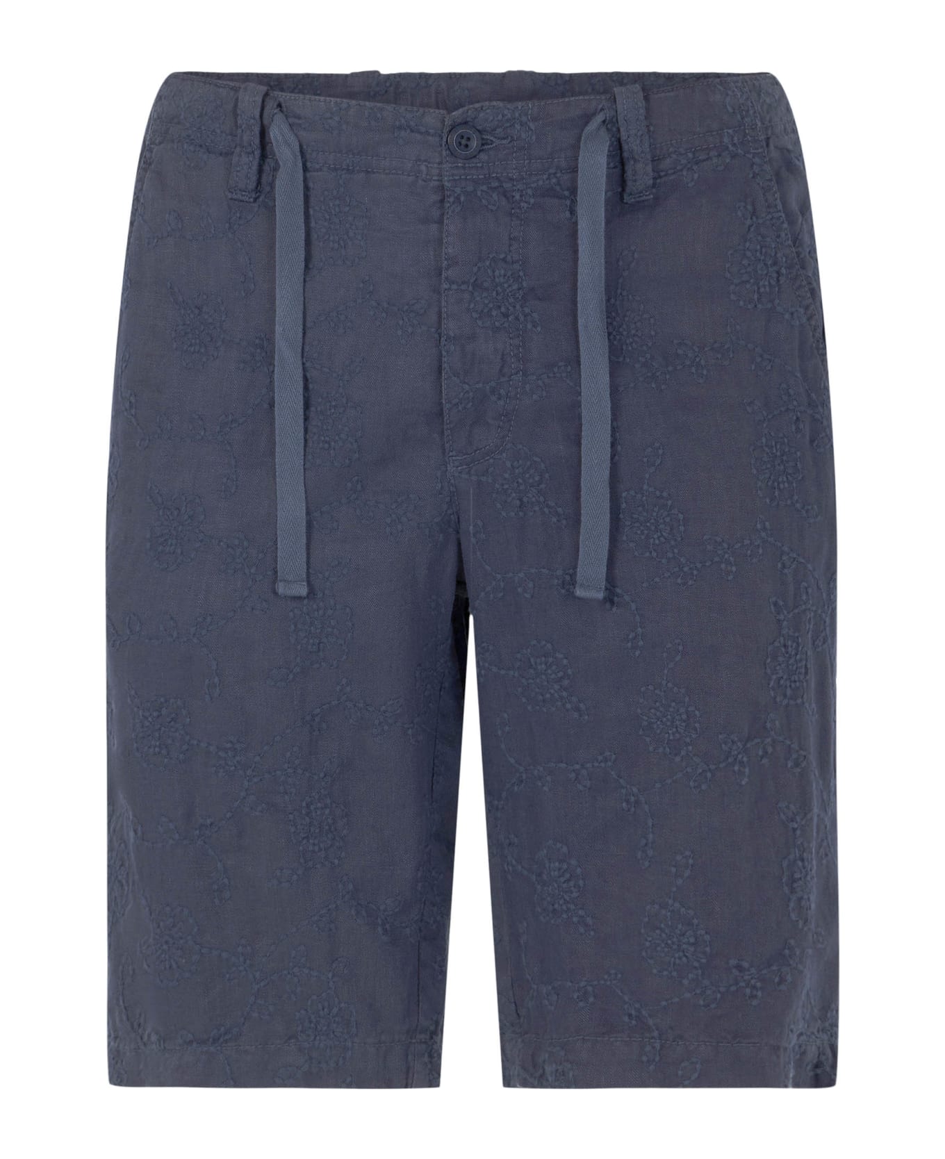 MC2 Saint Barth Blue Embroidered Bermuda Shorts