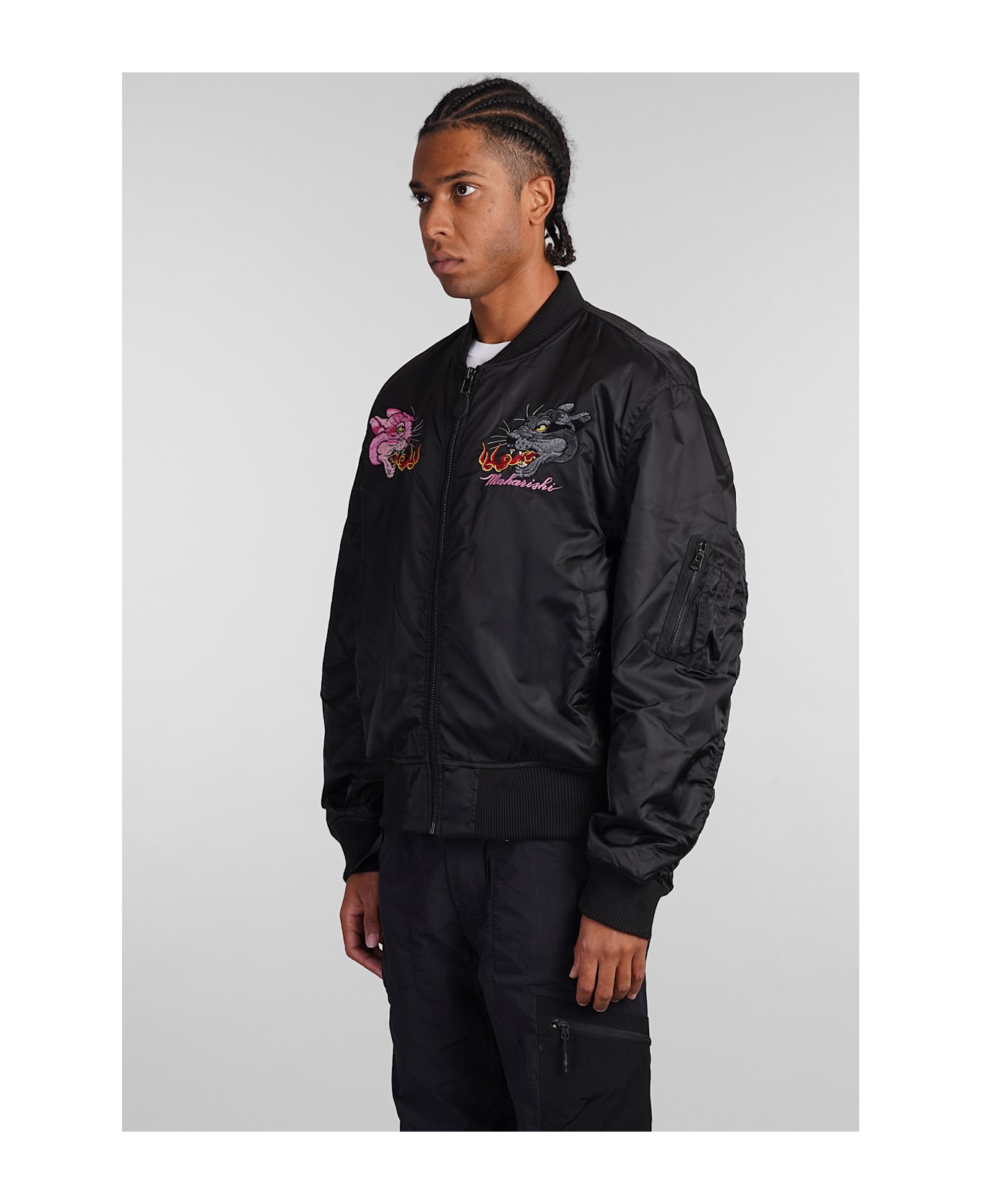 Maharishi Ma1 Bomber In Black Nylon - black