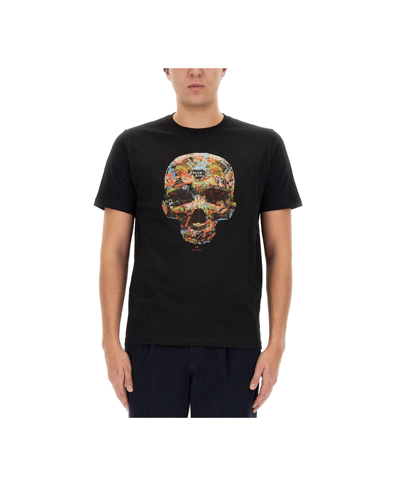 PS by Paul Smith Skull Print T-shirt - BLACK