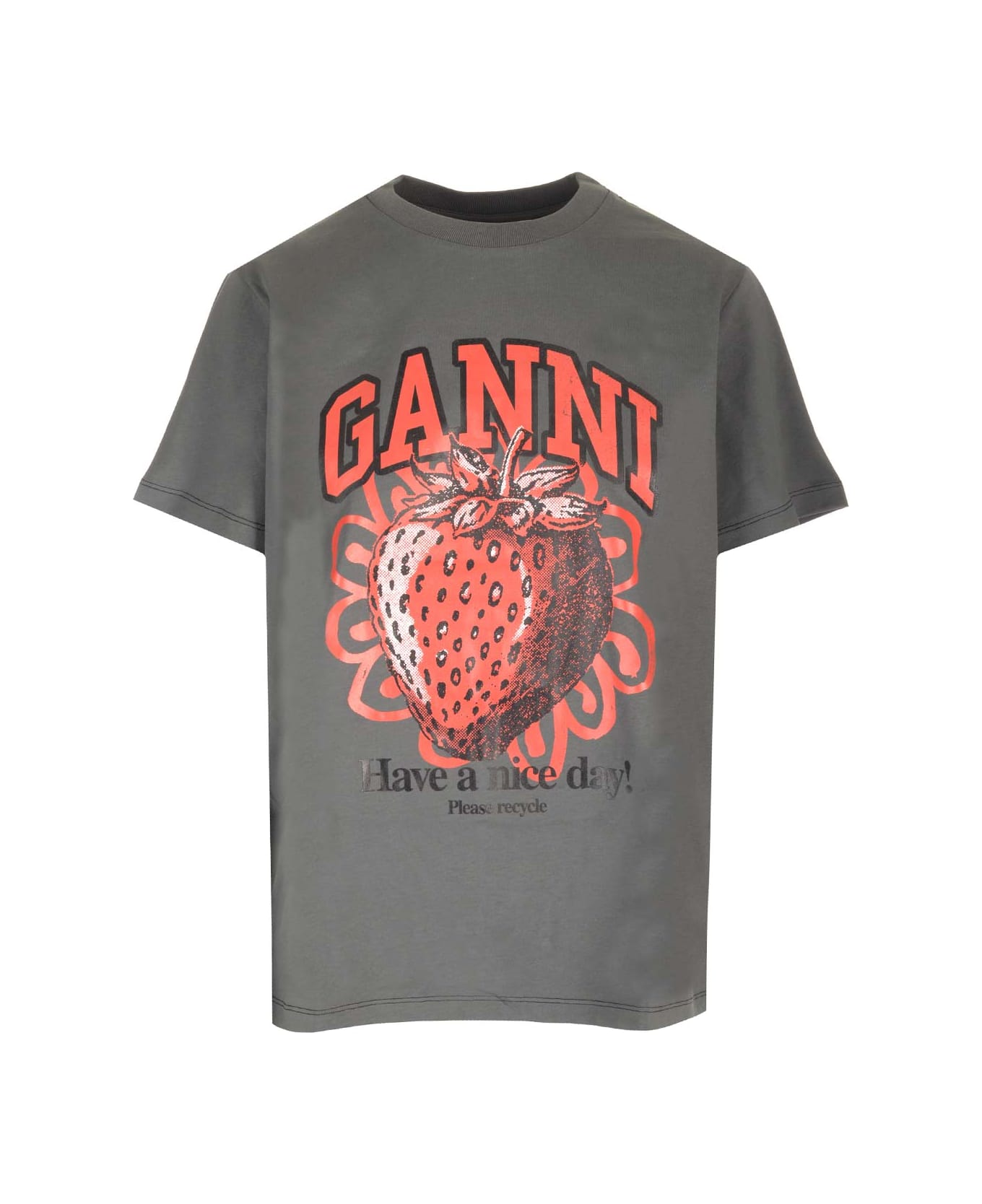 Ganni Oversized T-shirt - Black