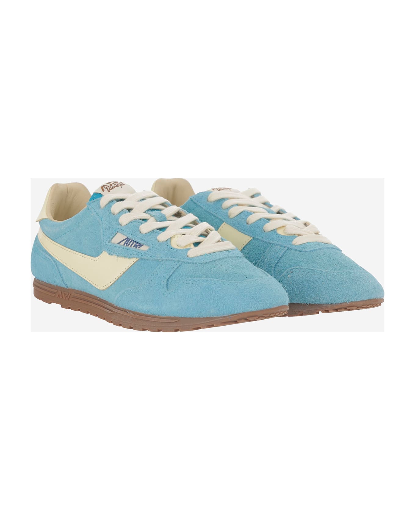 Autry Windspin Leather Sneakers - LIGHT BLUE