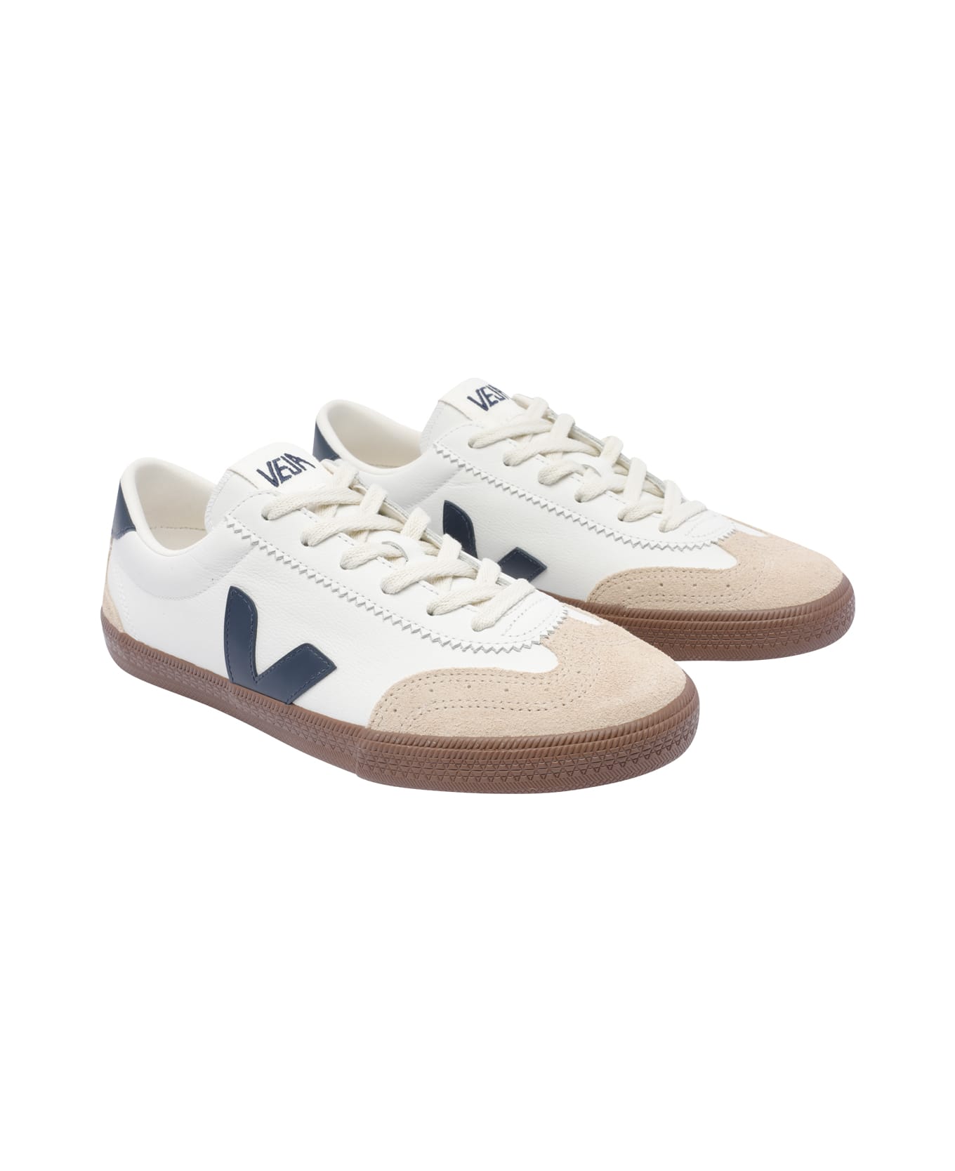 Veja Volley Leather Sneakers - WHITE