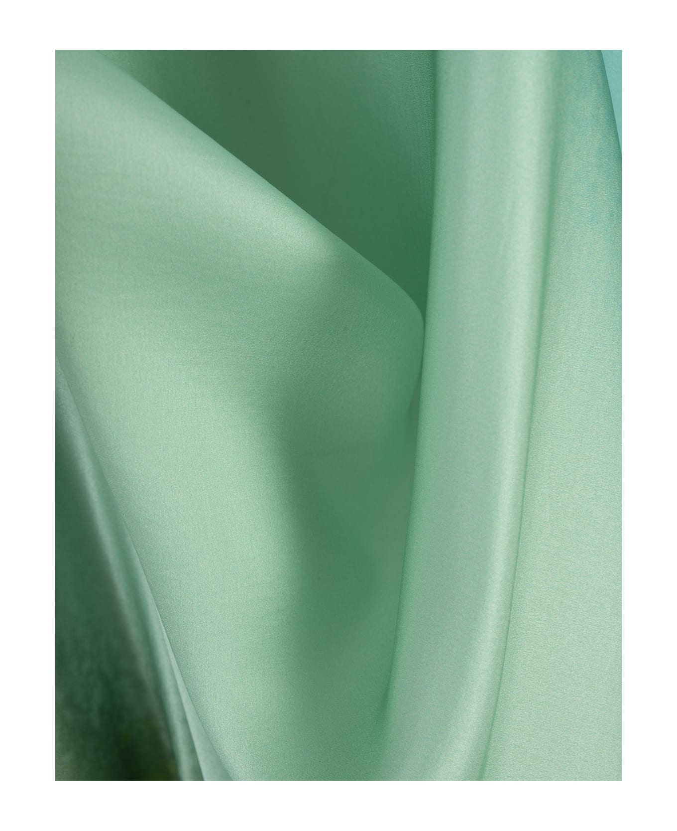 Gianluca Capannolo Long Silk Caftan In Shaded Green - Green