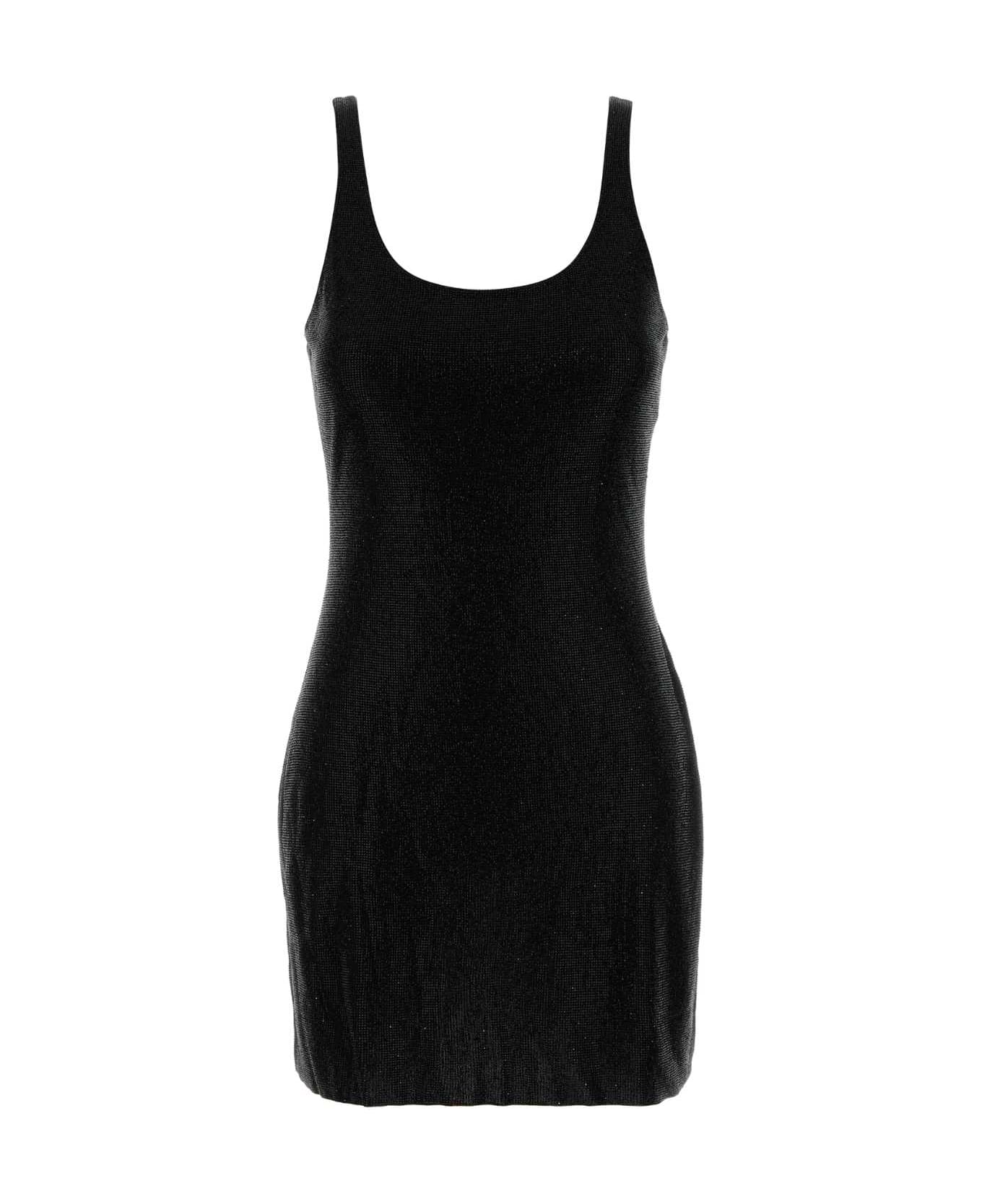 Alexander Wang Embellished Jersey Mini Dress - BLACK