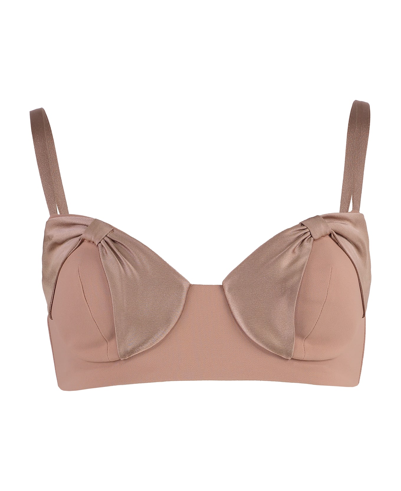 Elisabetta Franchi Tie Details Crêpe Top - Pink