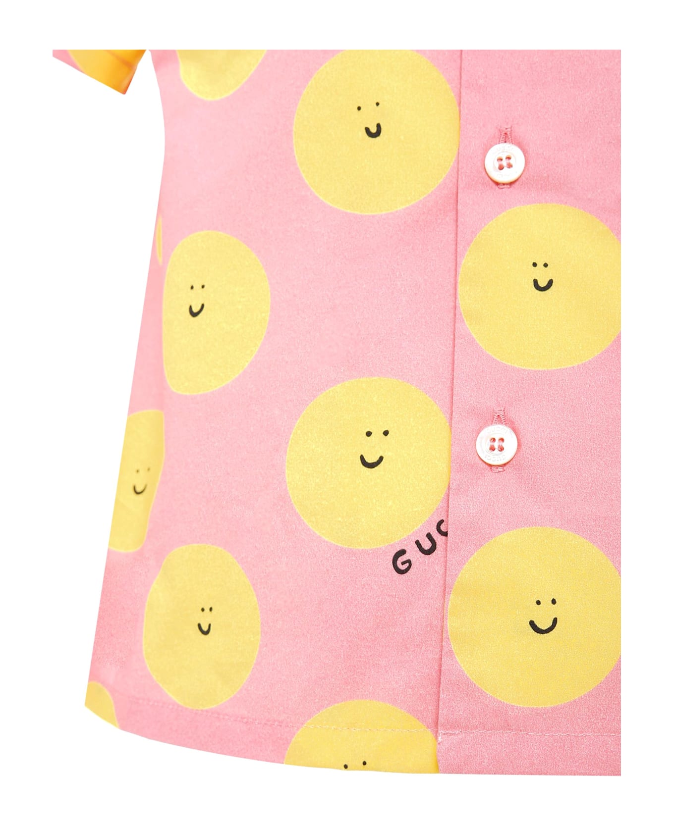 Gucci Pink Shirt For Girl With Sun - Pink