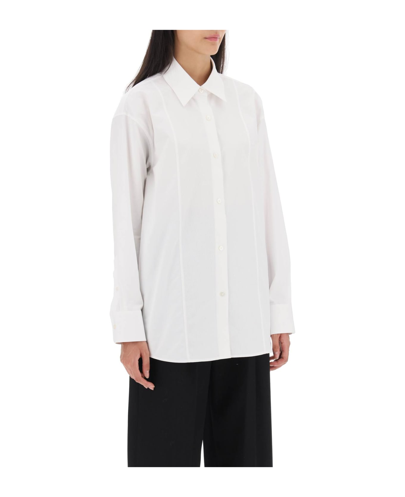 Alexander Wang Poplin Shirt With Rhinestones - WHITE (White)
