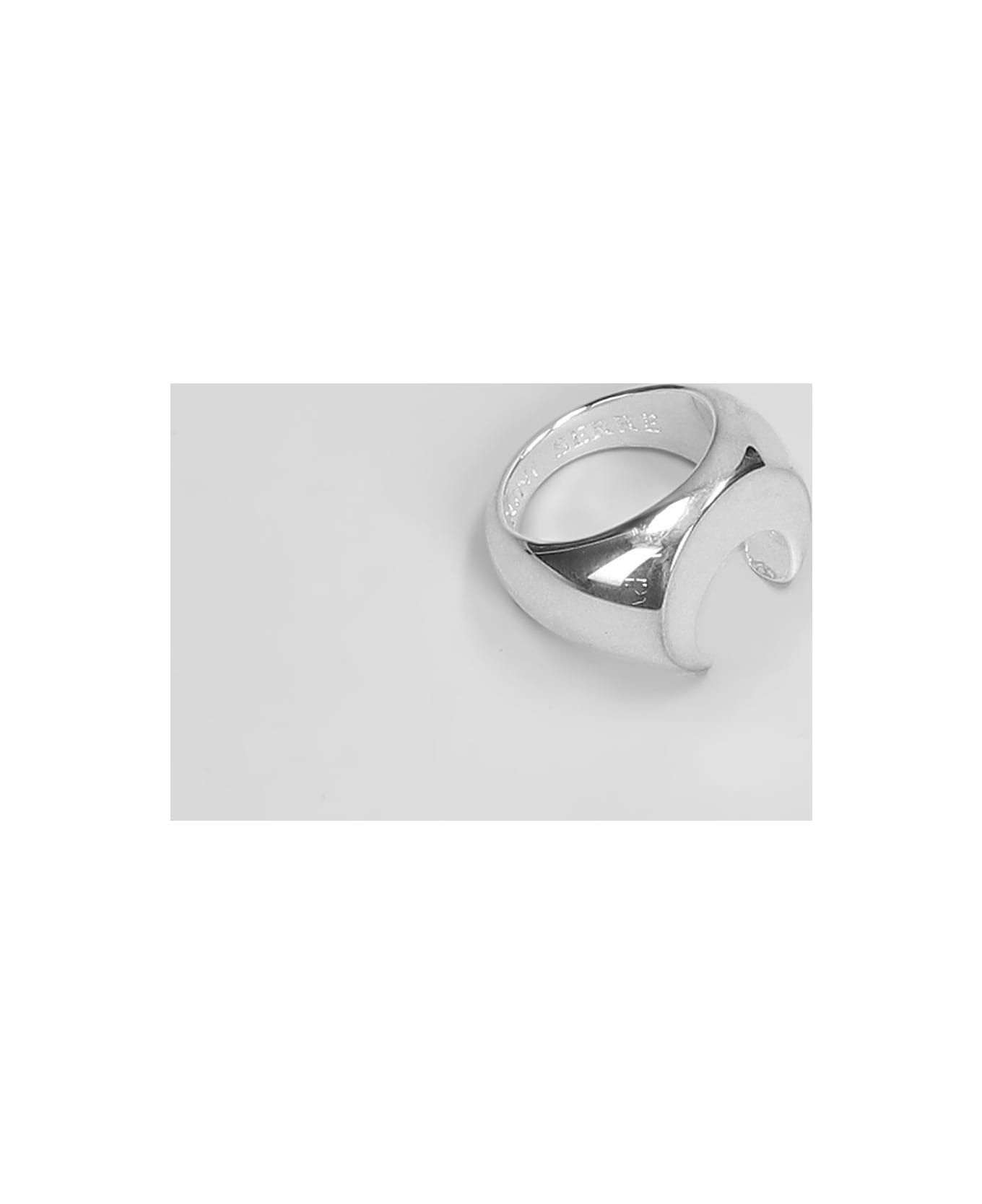 Marine Serre Ring In Silver Brass - silver