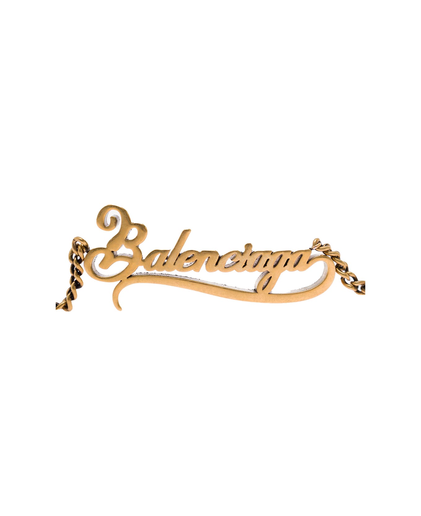 Balenciaga Typo Valentine Antique Brass Bracelet Woman - ORO