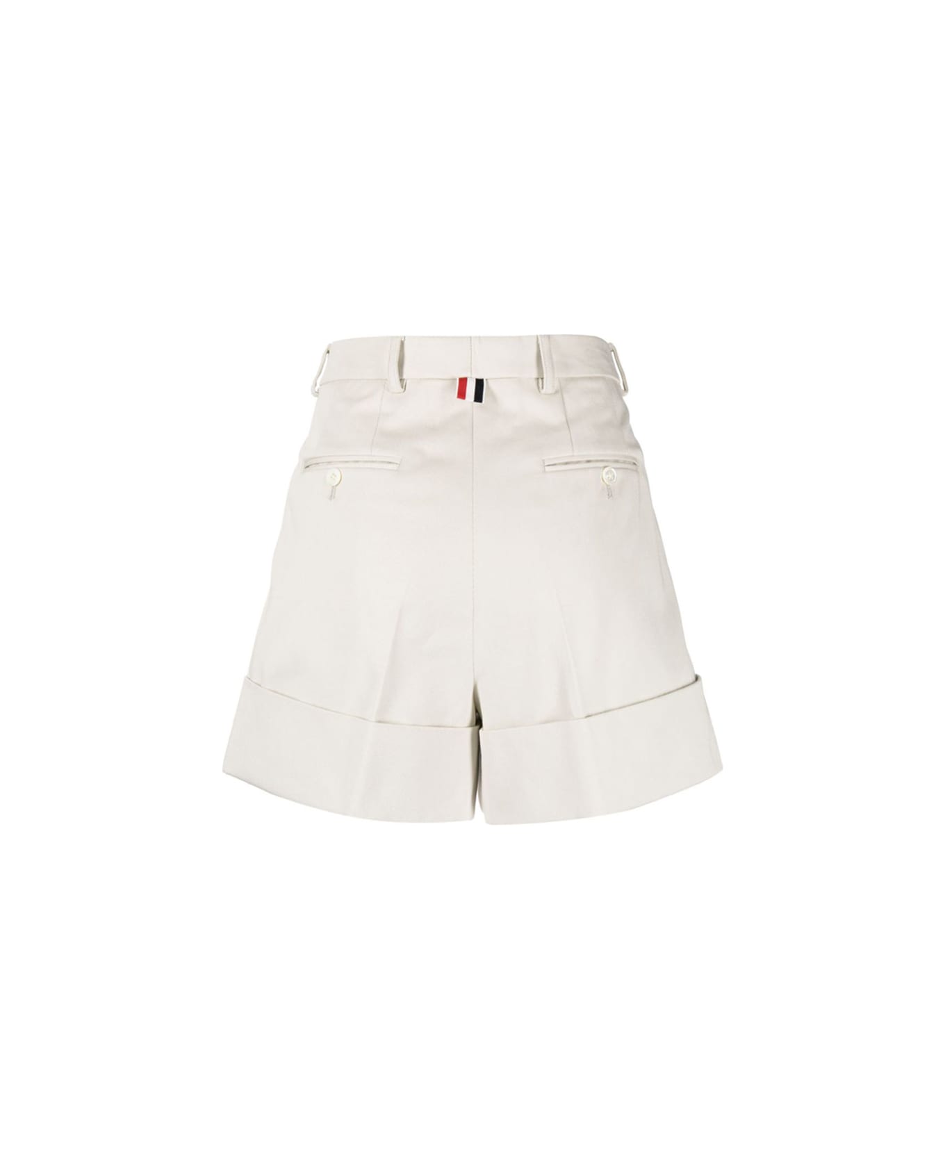 Thom Browne White Cotton Shorts - NATURAL WHITE