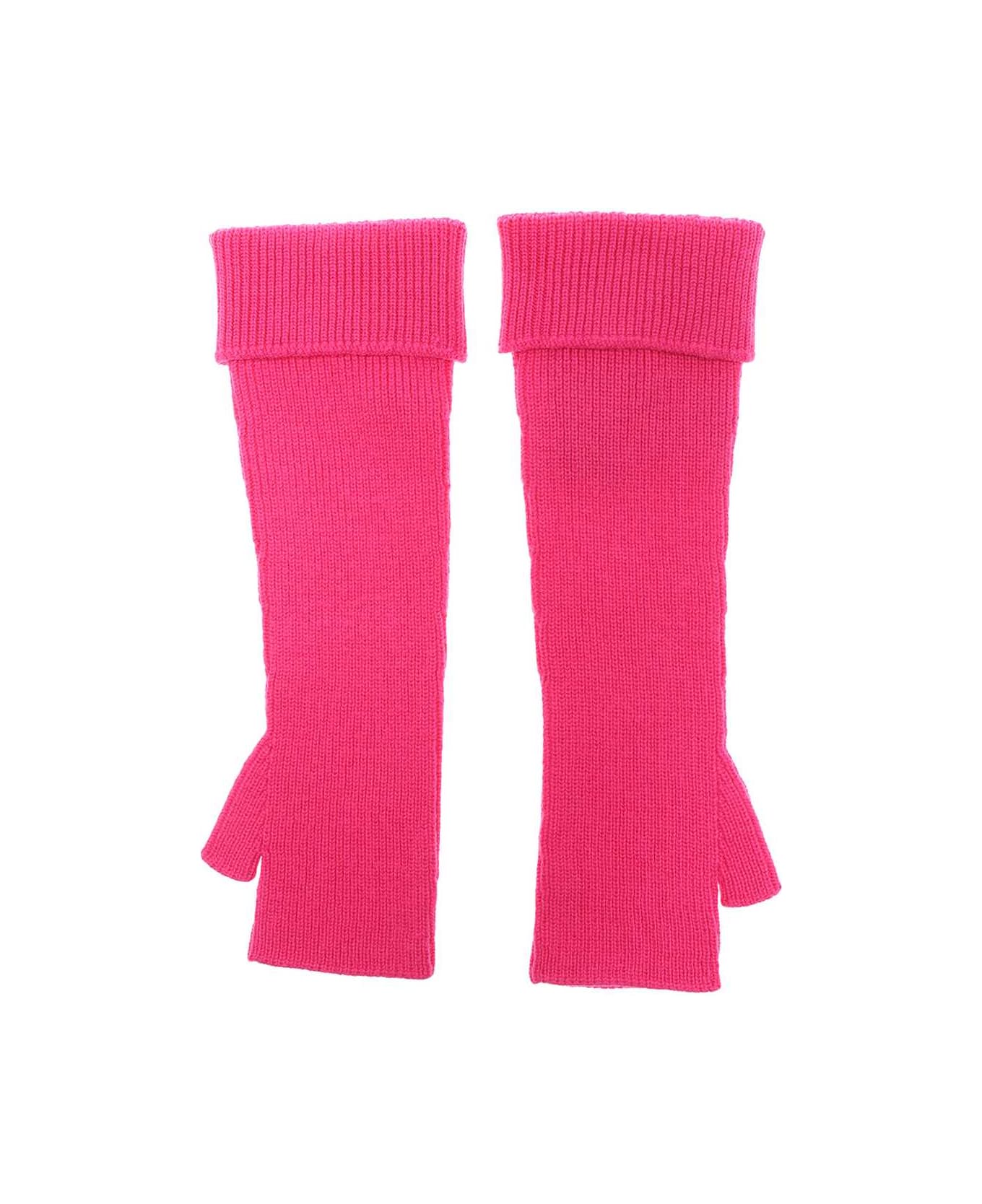 Versace Wool Gloves - Fuchsia 手袋