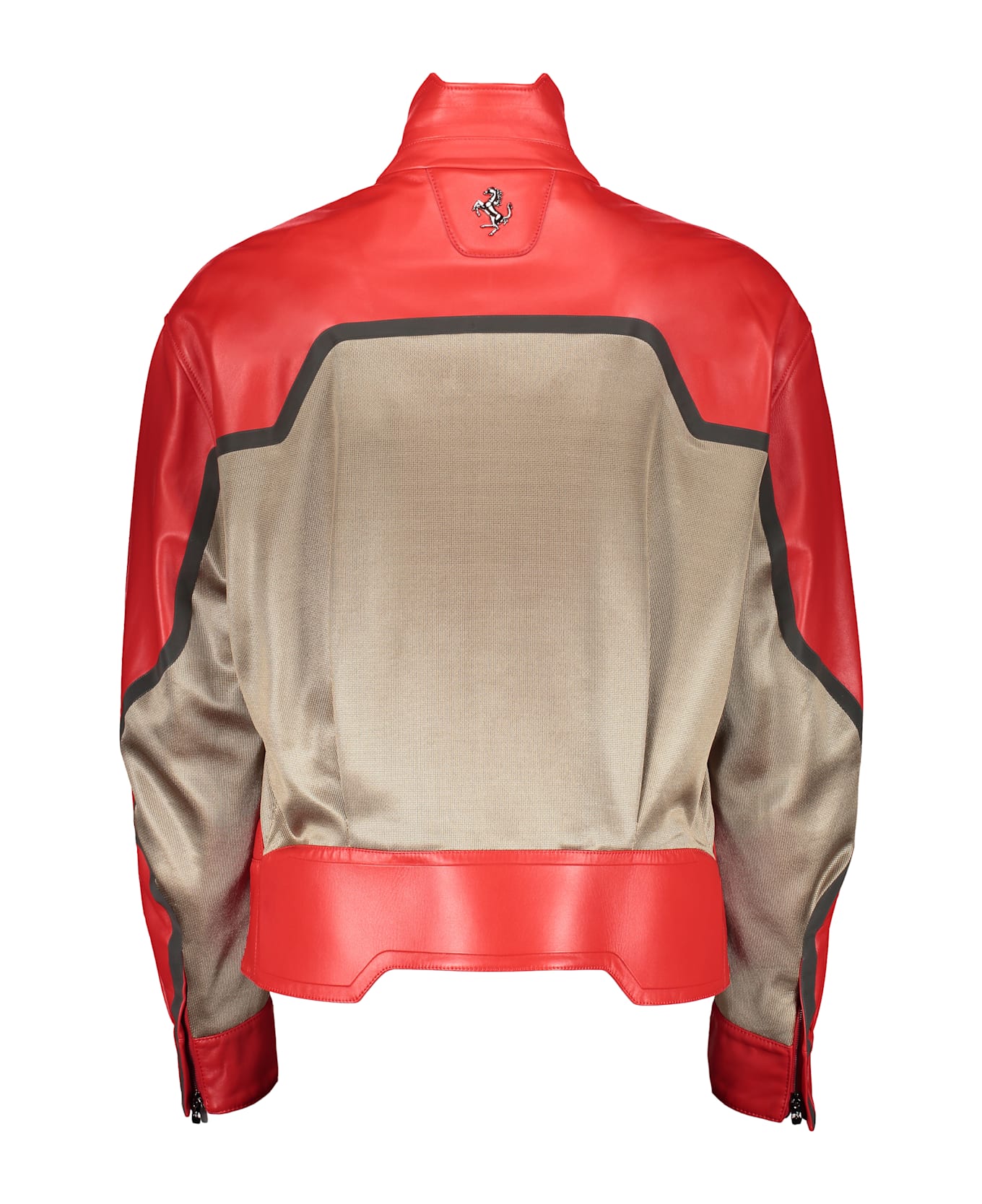 Ferrari Lambskin Bomber Jacket - red