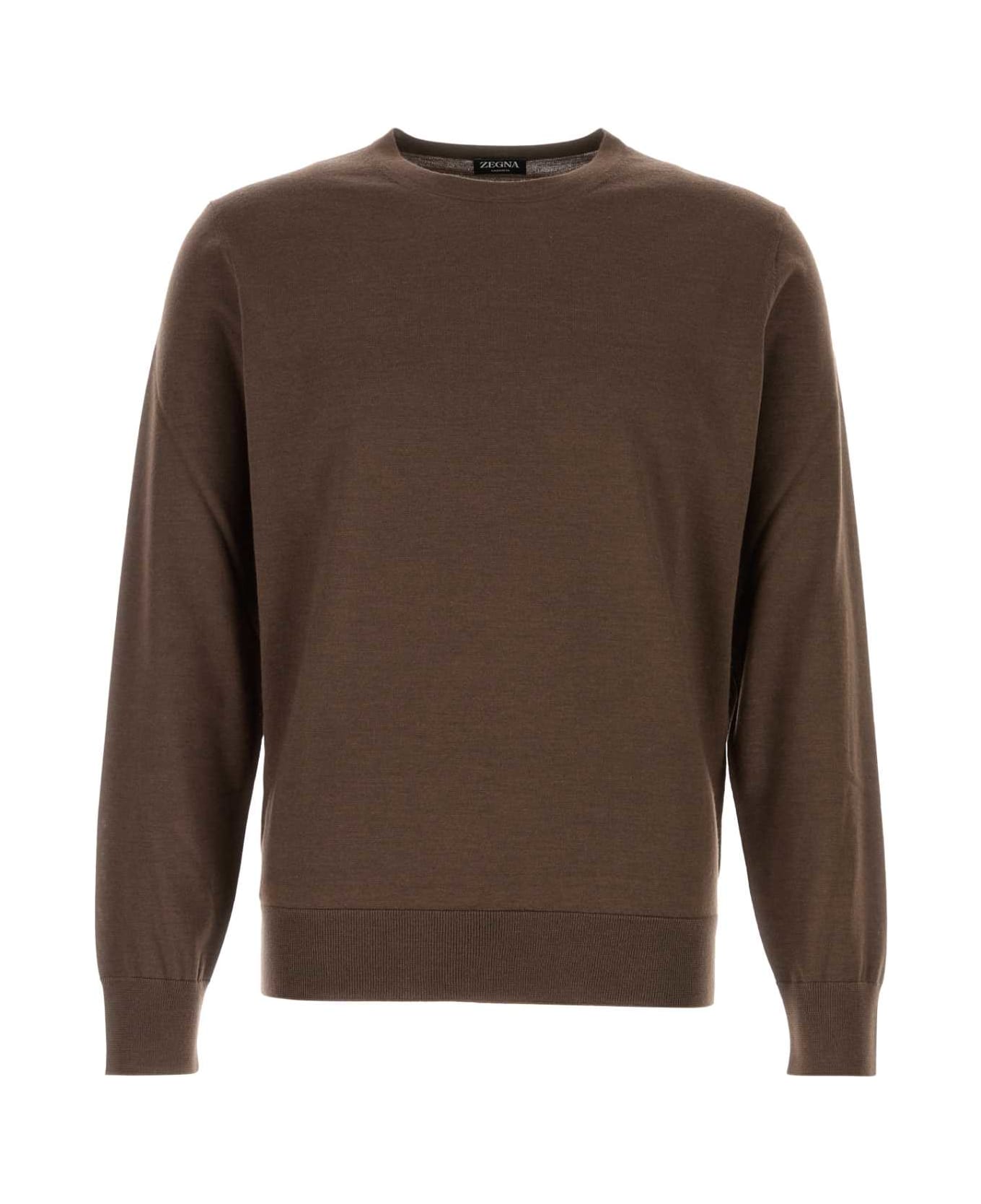 Zegna Brown Cashmere Blend Sweater - M96