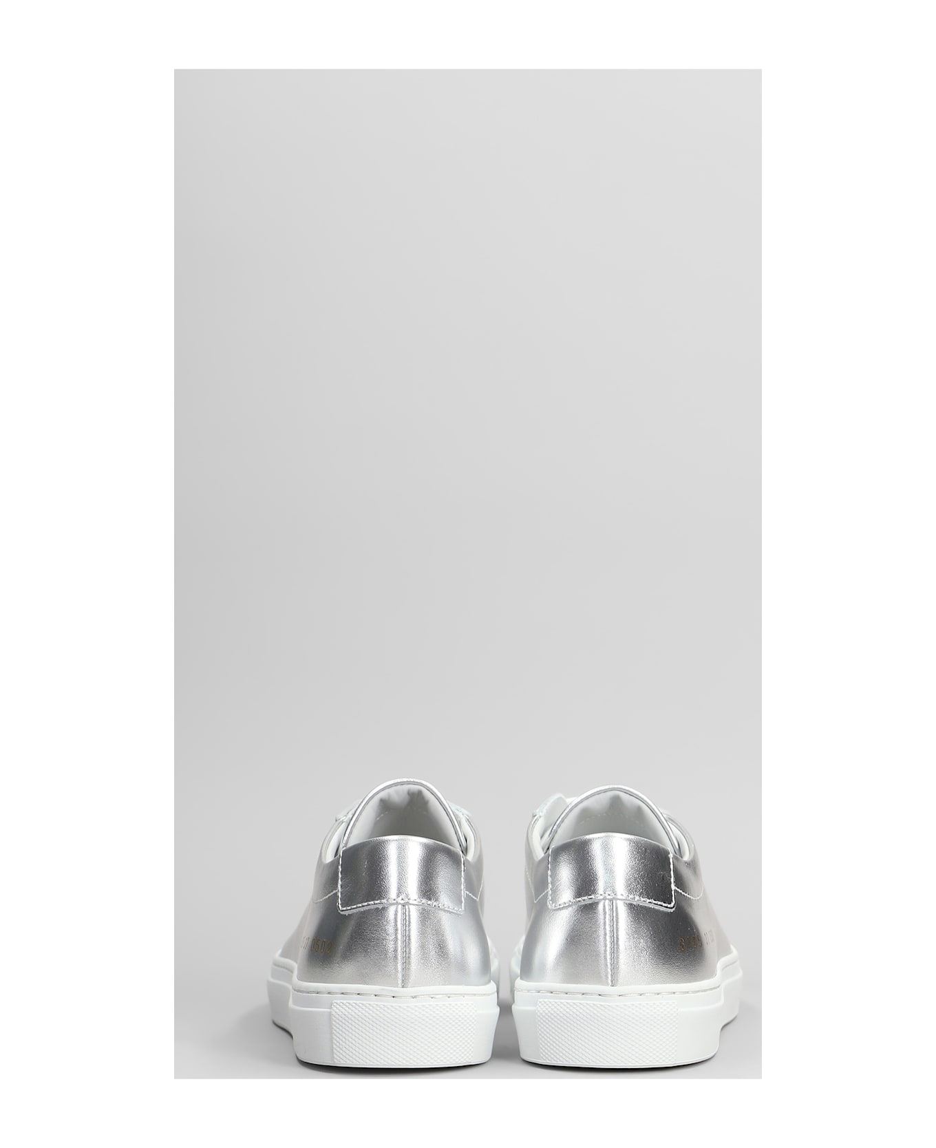 Common Projects Achilles Shiny Sneakers In Silver Leather - silver