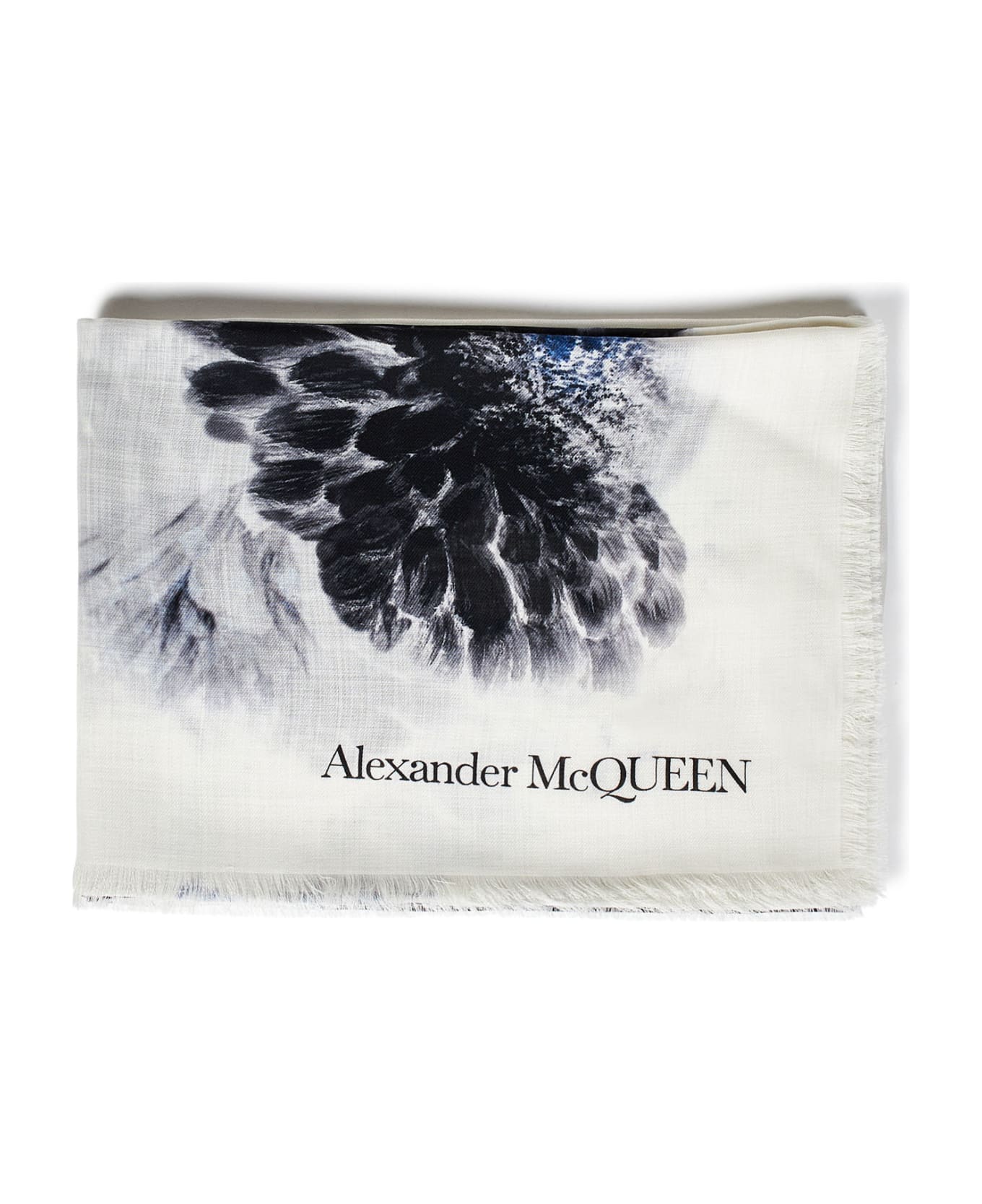 Alexander McQueen Graphic Printed Scarf - Ivory スカーフ＆ストール