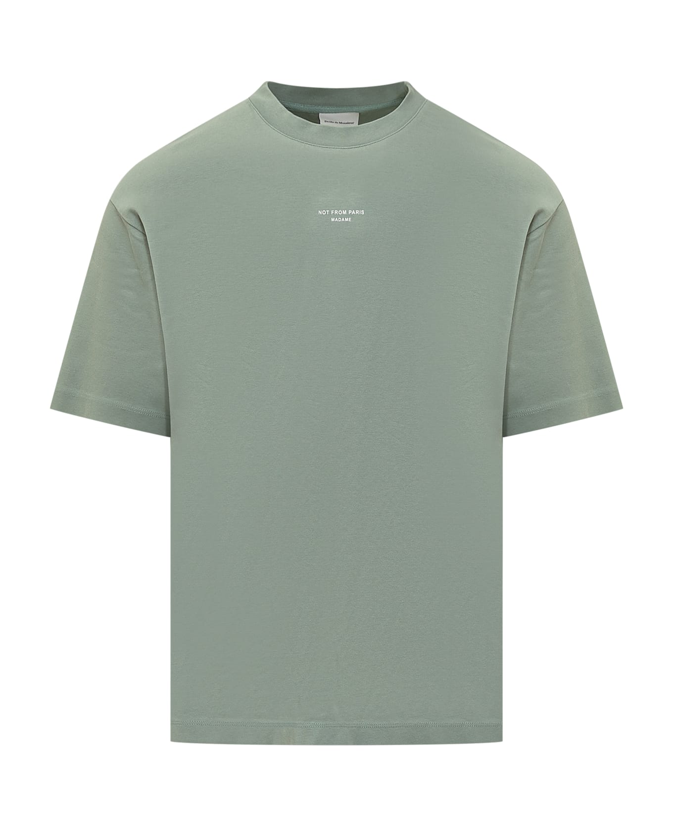 Drôle de Monsieur T-shirt With Logo - WATER GREEN