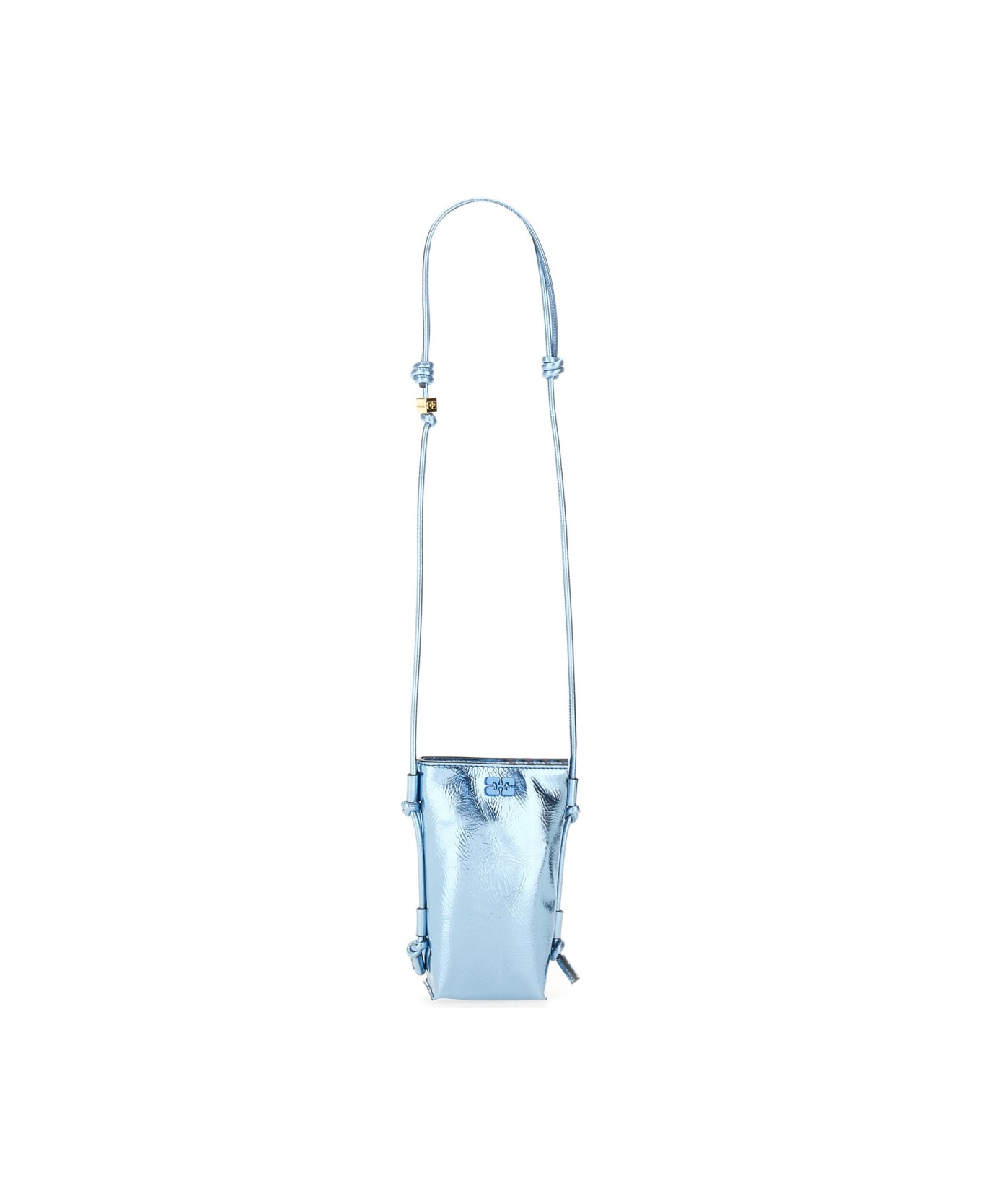 Ganni Shoulder Bag With Logo - BLUE