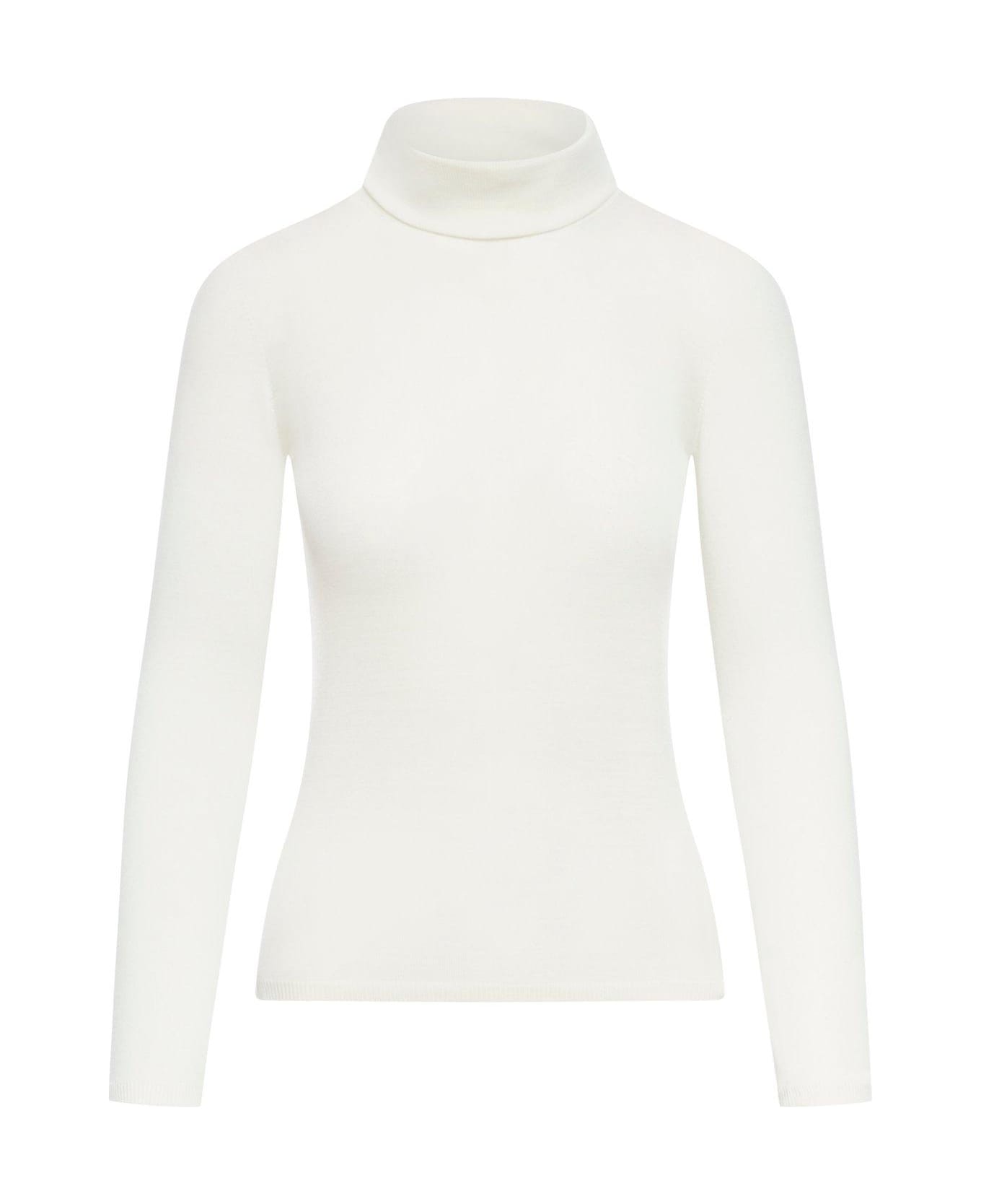 Max Mara Turtleneck Knitted Top - Bianco