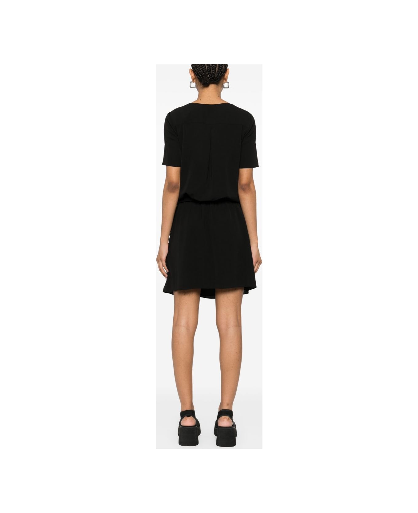 Emporio Armani Crepe Short Dress - Black