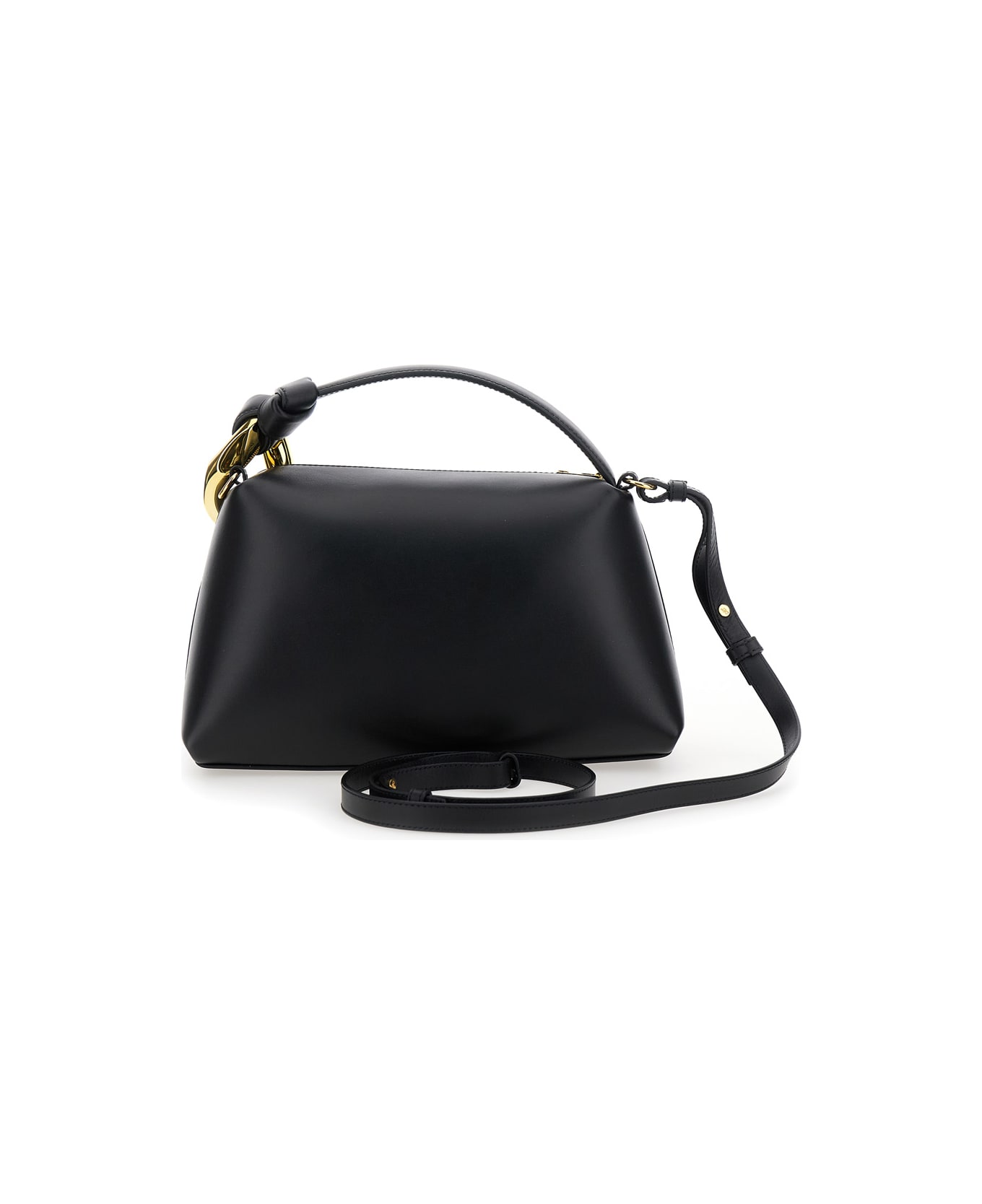 J.W. Anderson 
corner
 Black Handbag With Metallic Knot Detail In Leather Woman - Black