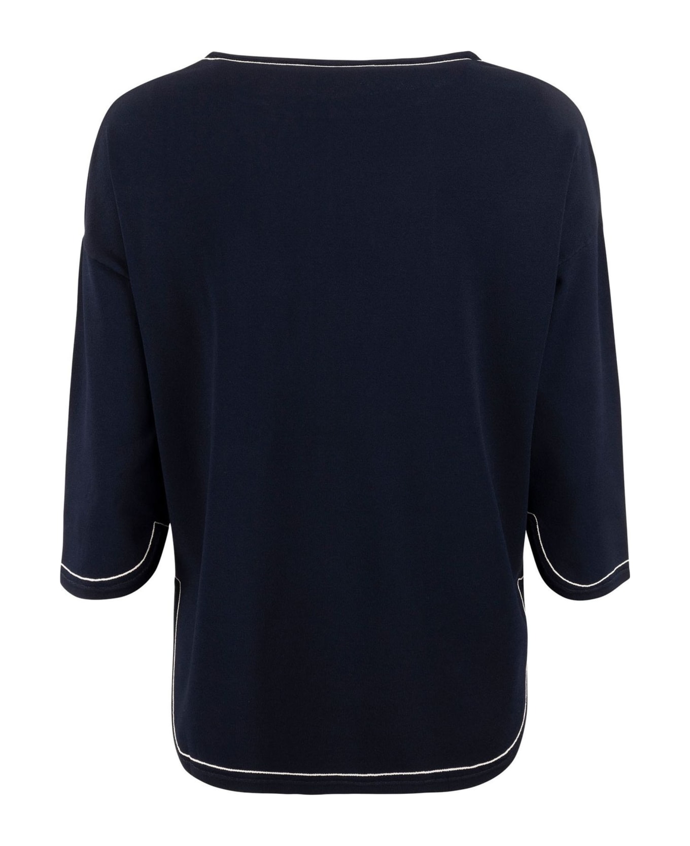 Kangra Light Blue Viscose Sweater - Blue ニットウェア