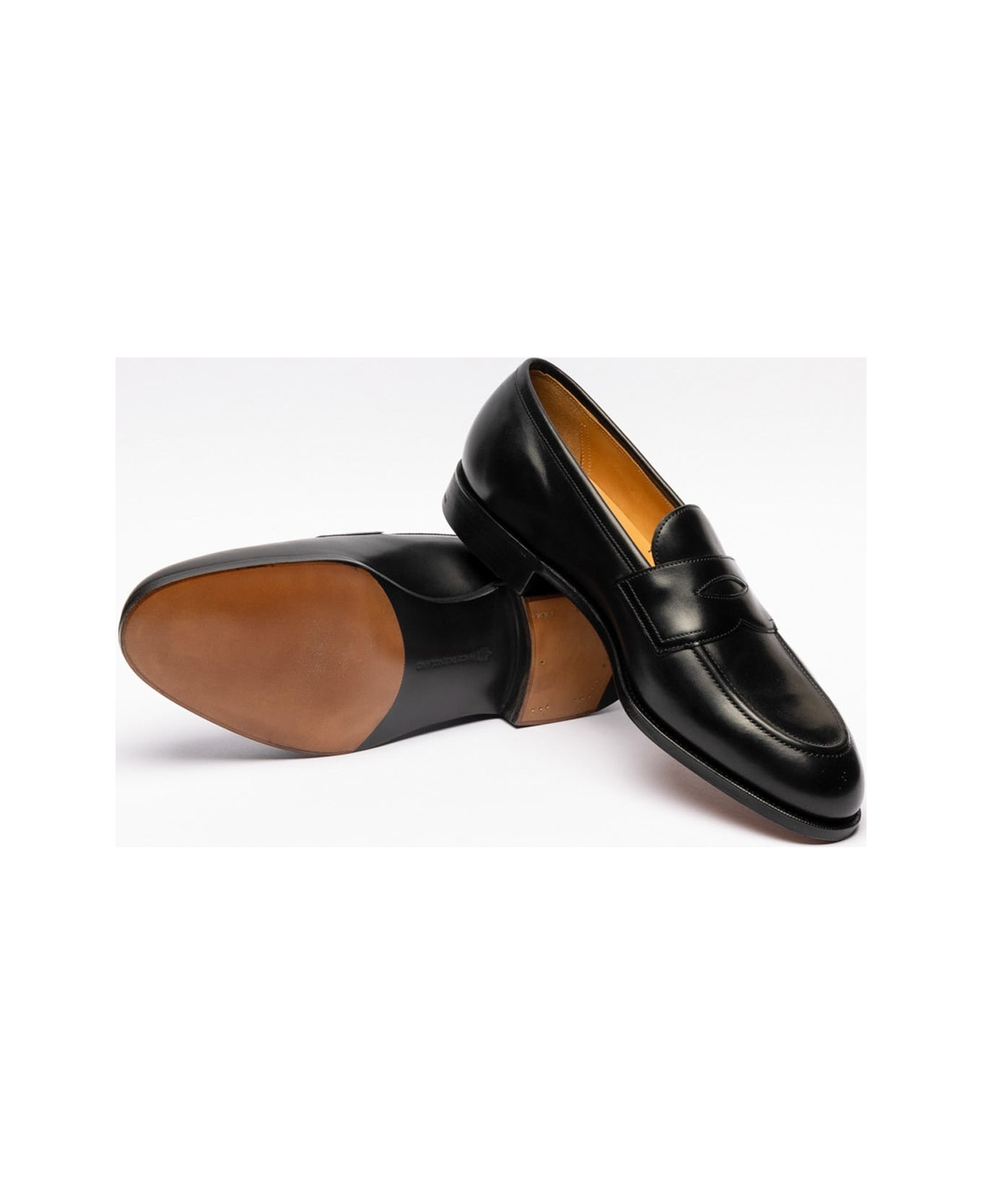 Edward Green Piccadilly Black Calf Penny Loafer - Nero