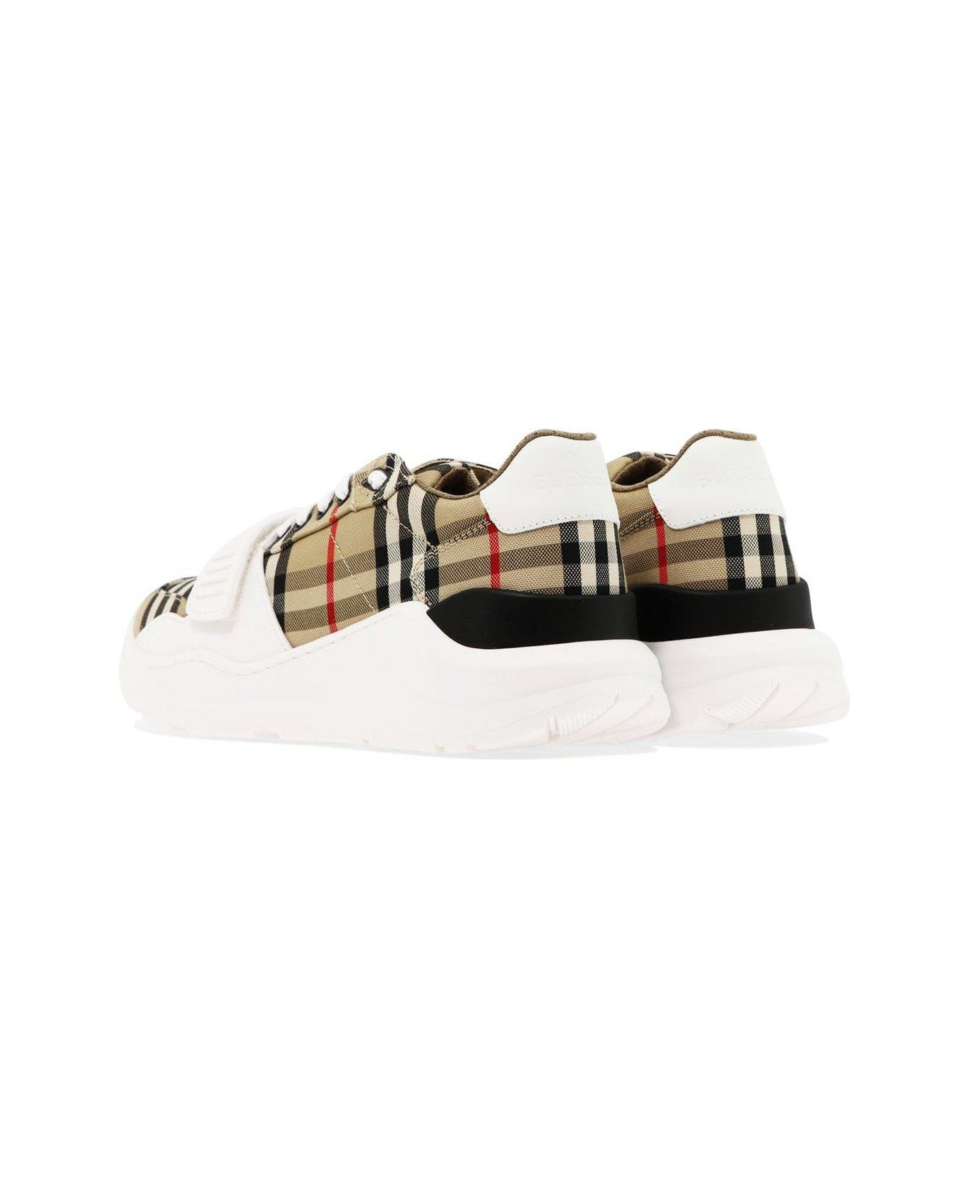 Burberry Vintage Checked Panelled Sneakers - White