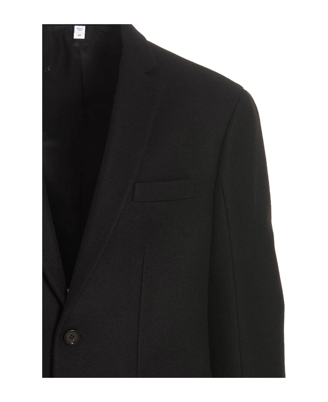 Burberry Wool Tailored Blazer Jacket - Black  