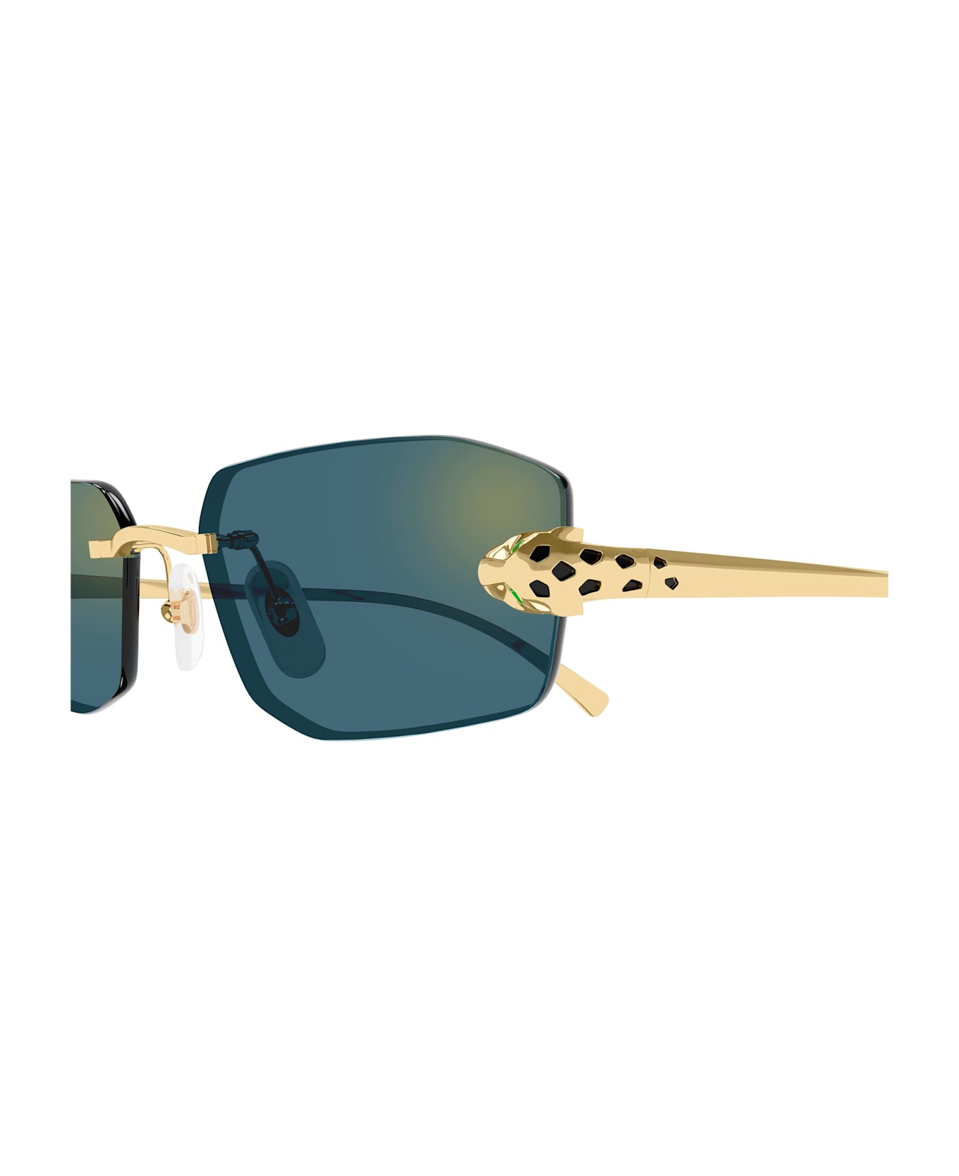 Cartier Eyewear Première De Cartier Ct0474s-003 - Gold / Green Sunglasses - Gold