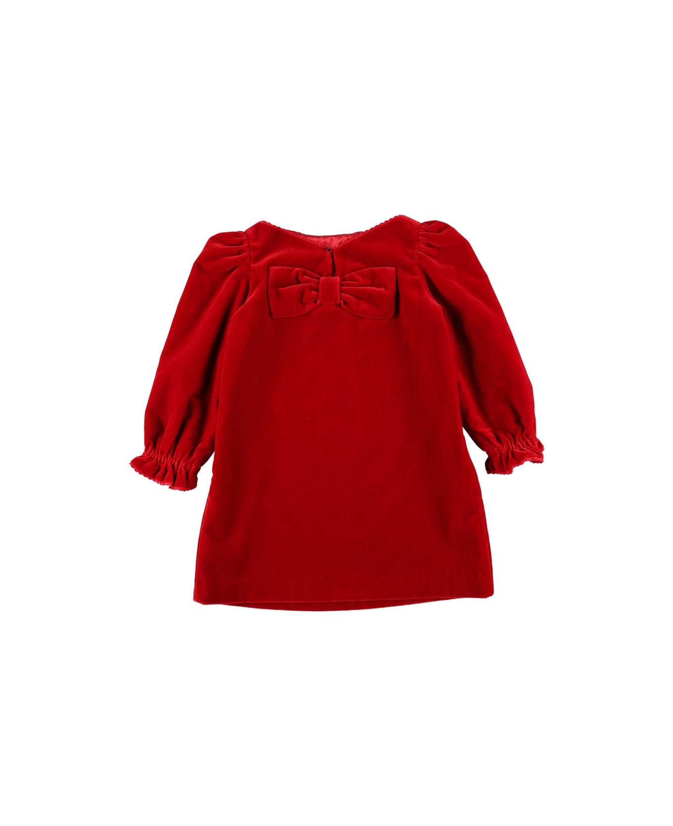 Bonpoint Dress With Bow - RED